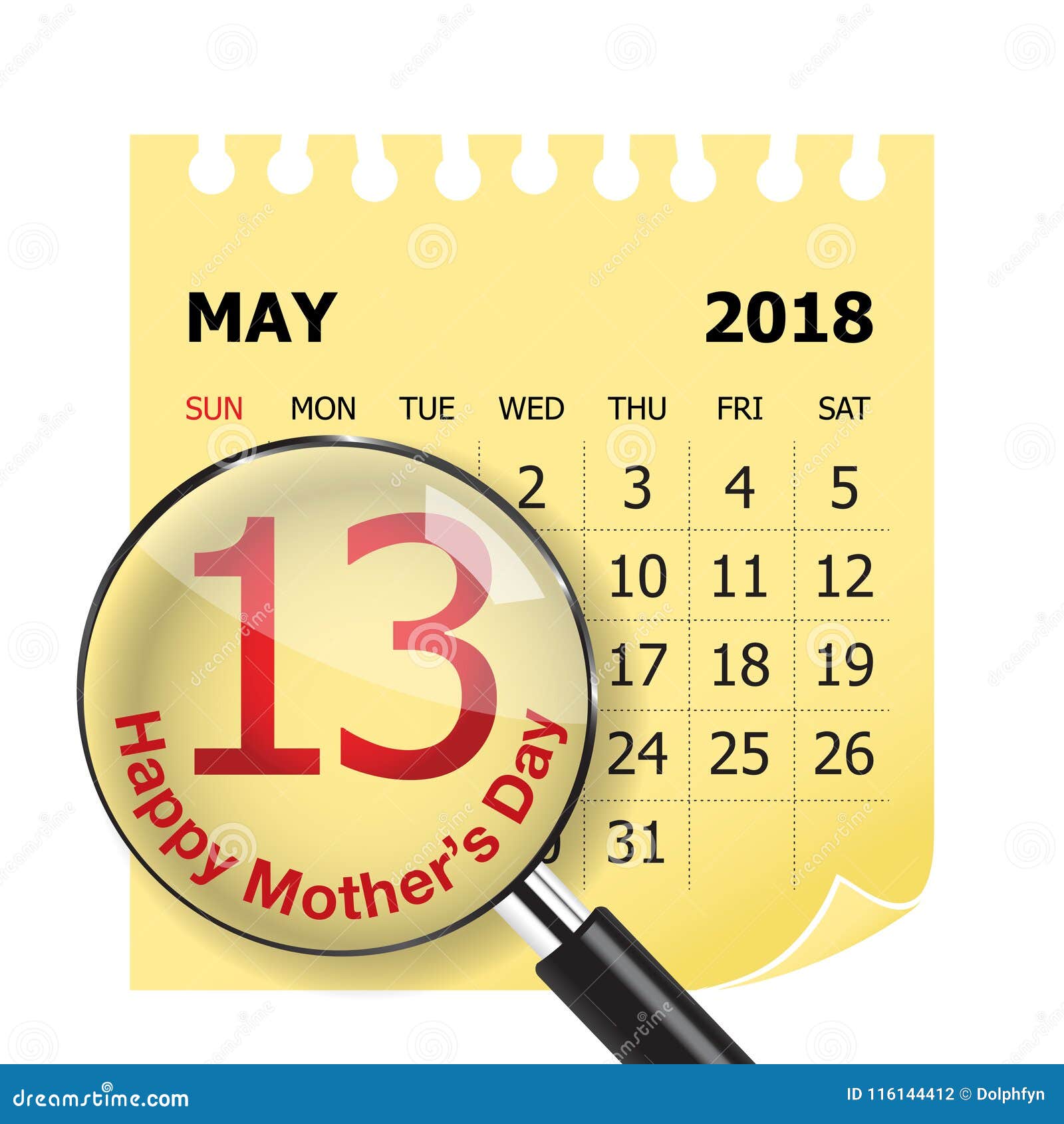 Mothers day calendar stock vector Illustration of sunday 116144412