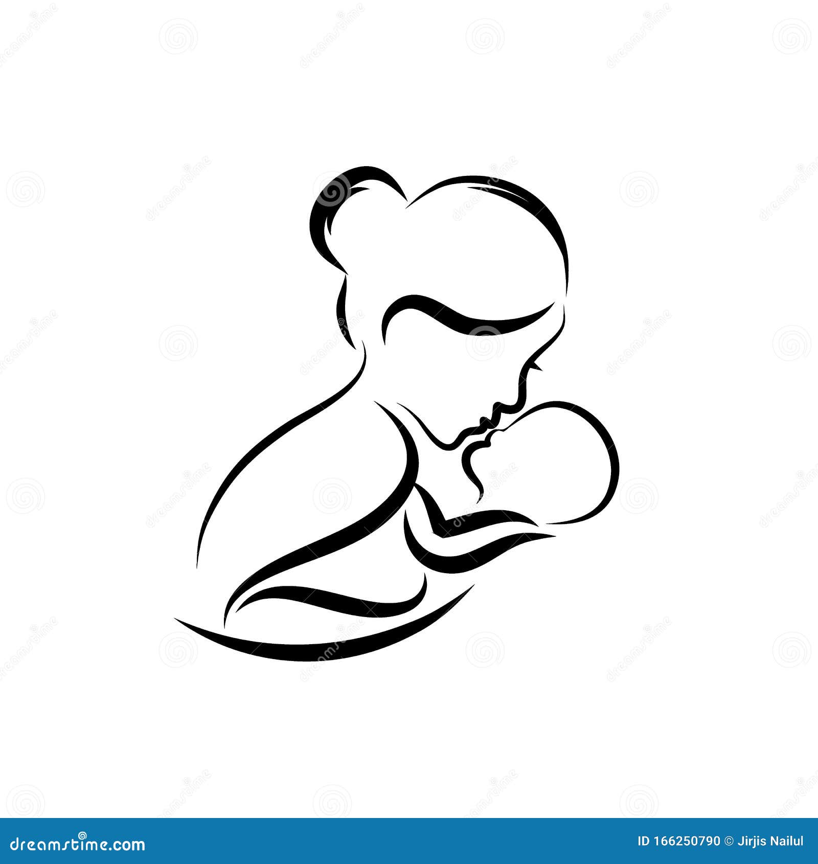 Mom and Baby , Baby Care Logo Design Concept Template , Mother Care