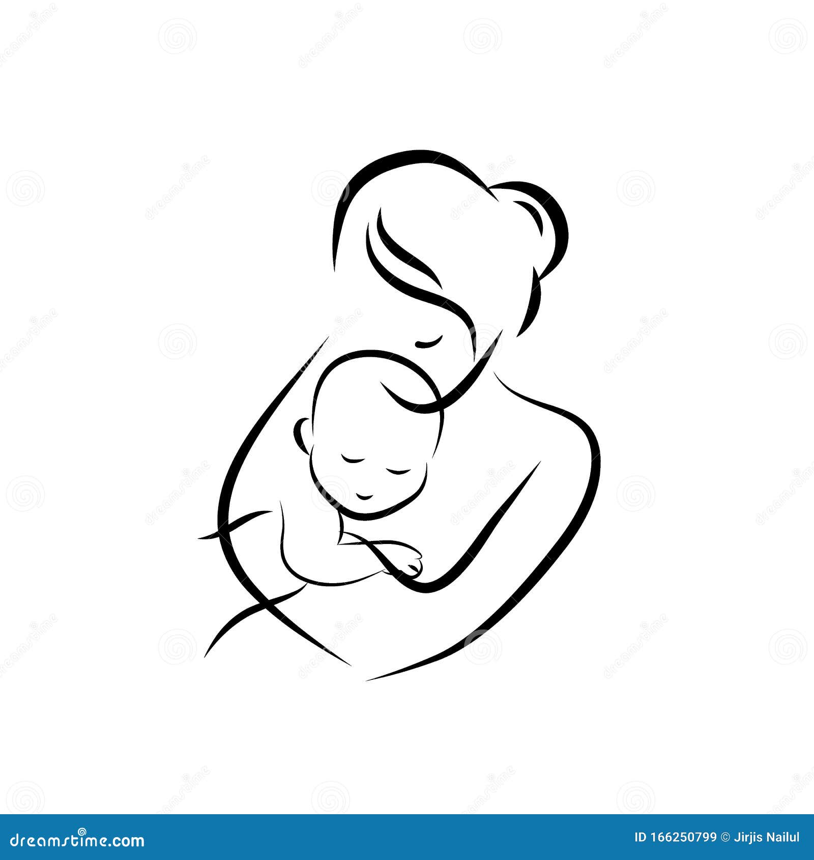 Mother With Her Baby Stylized Outline Symbol Motherhood Love Mother Care  Silhouette Icon Icon Sign Vector Illustration Stock Illustration - Download  Image Now - iStock