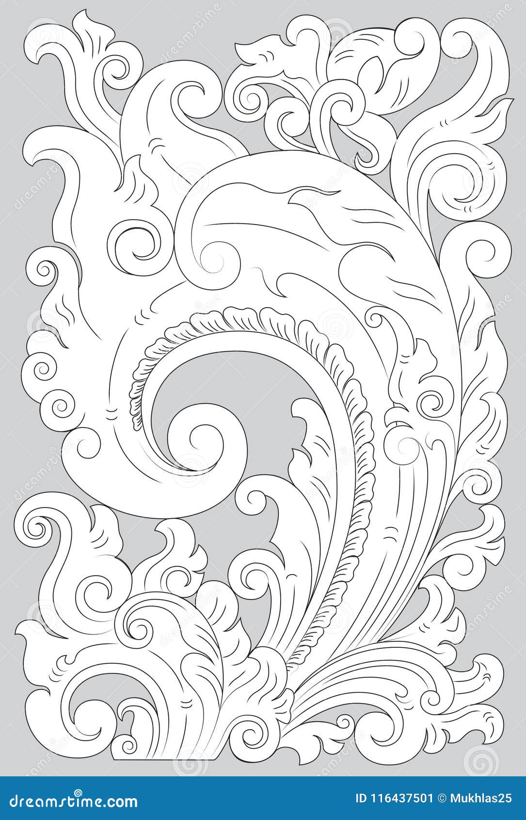  Motif  Pajajaran  line art stock illustration Illustration 