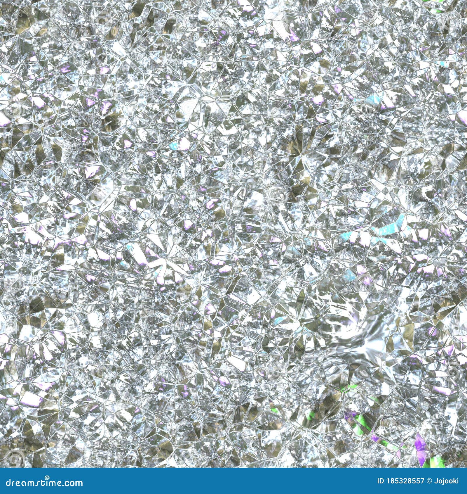 Diamond Seamless Texture , Gemstones, 3D Illustration Stock
