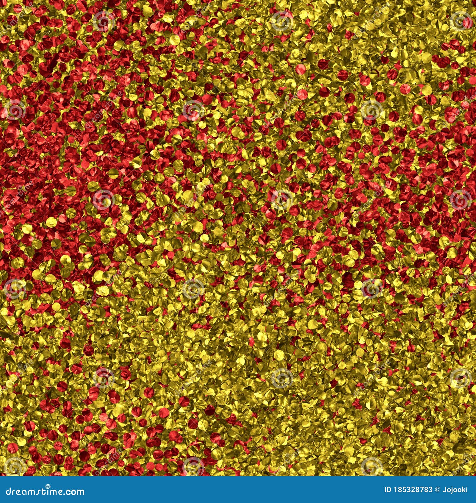 Gold and Red Glitter Seamless Texture, Christmas Background, 3d