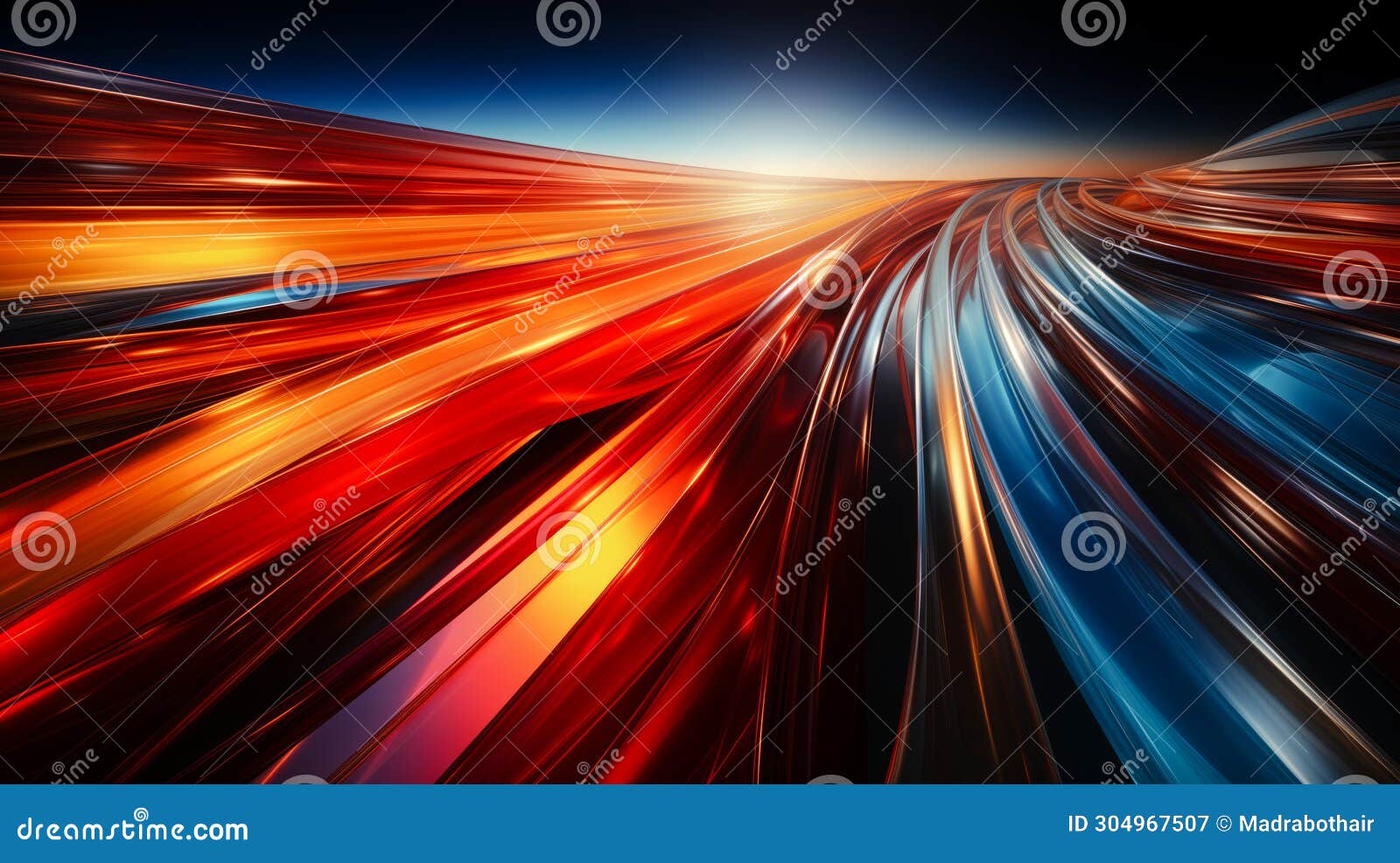 Motion Blur Effect, Abstract Light Trails, Artistic 3d Colorful