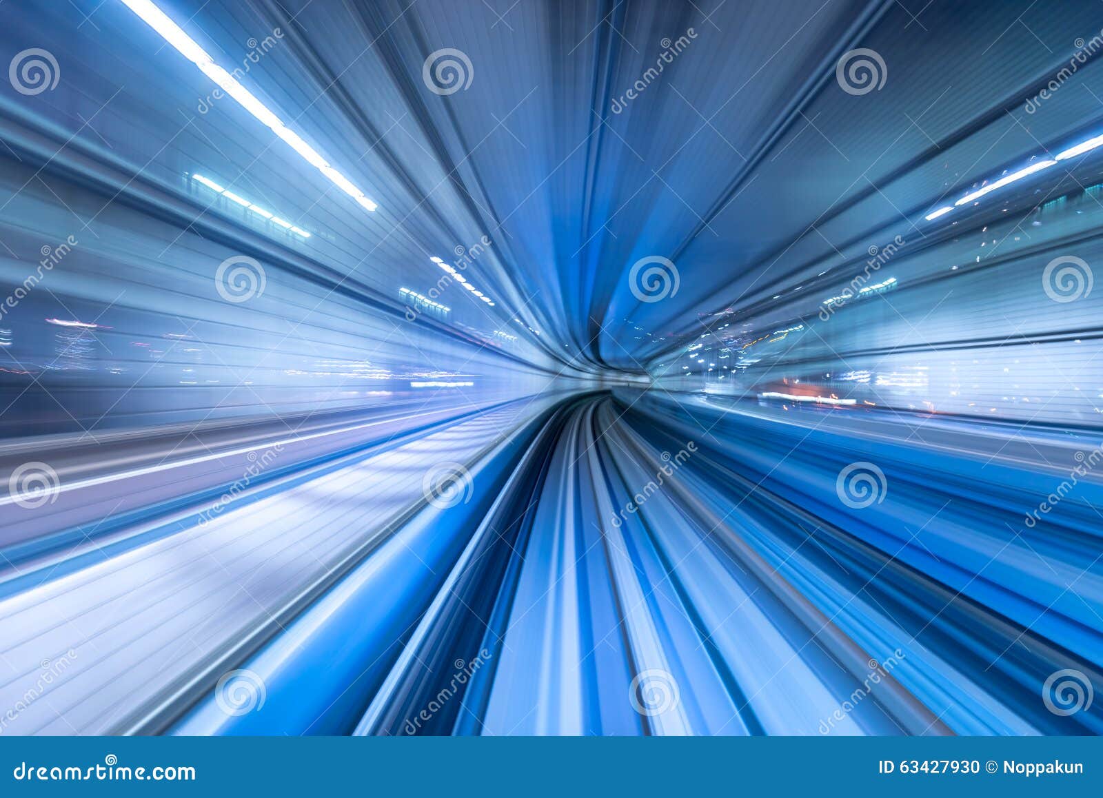 Motion Blur of Train Moving in Tokyo, Japan Stock Photo Image of