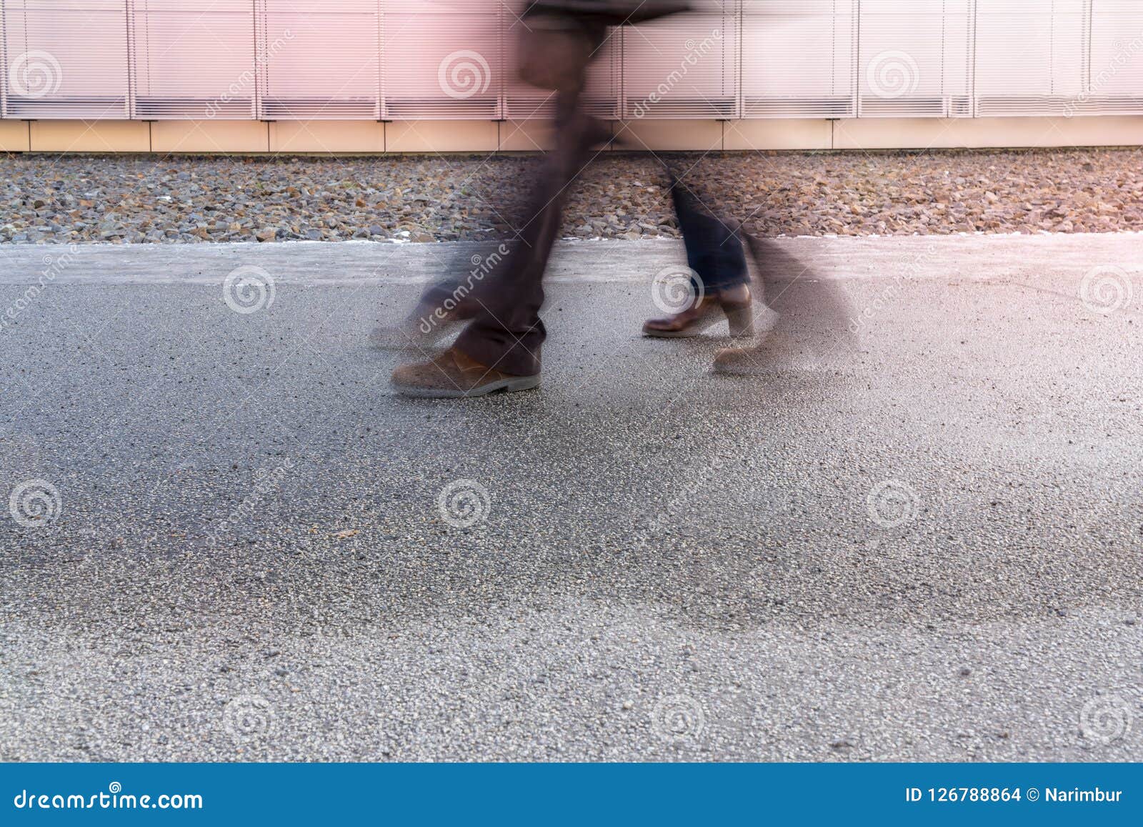 Motion Blur of Two Pairs of Legs Stock Photo - Image of road, action ...