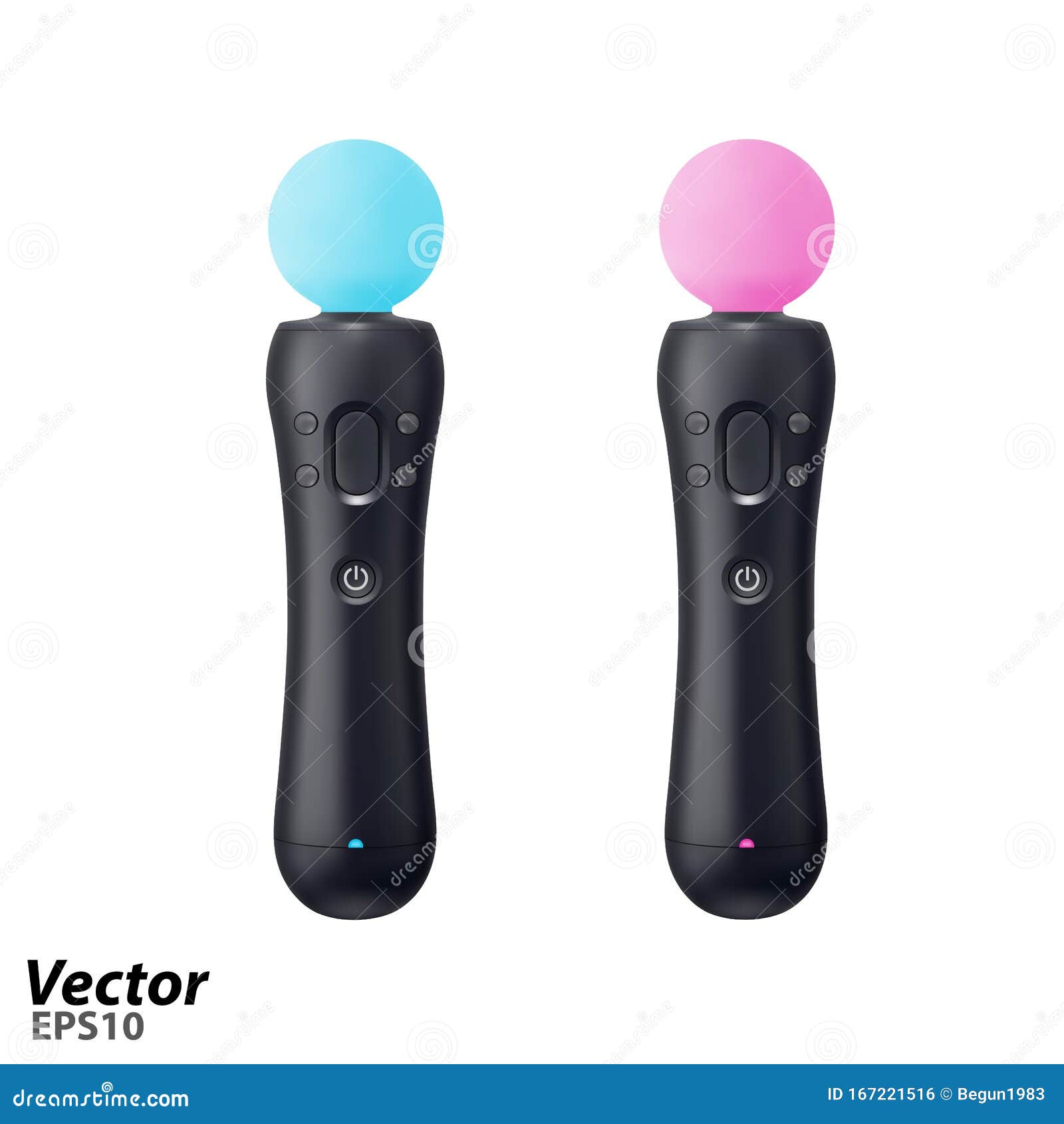 The Motion Controller of the Virtual Reality in the Vector.Gamepad for Console in Vector Stock Vector - Illustration entertainment: 167221516