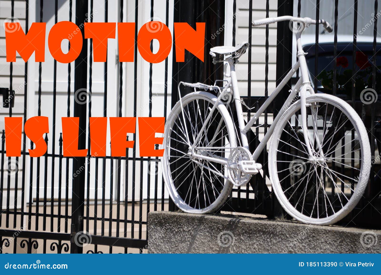 Motion Is Life, Motivational Phrases For Every Day Stock Photo - Image