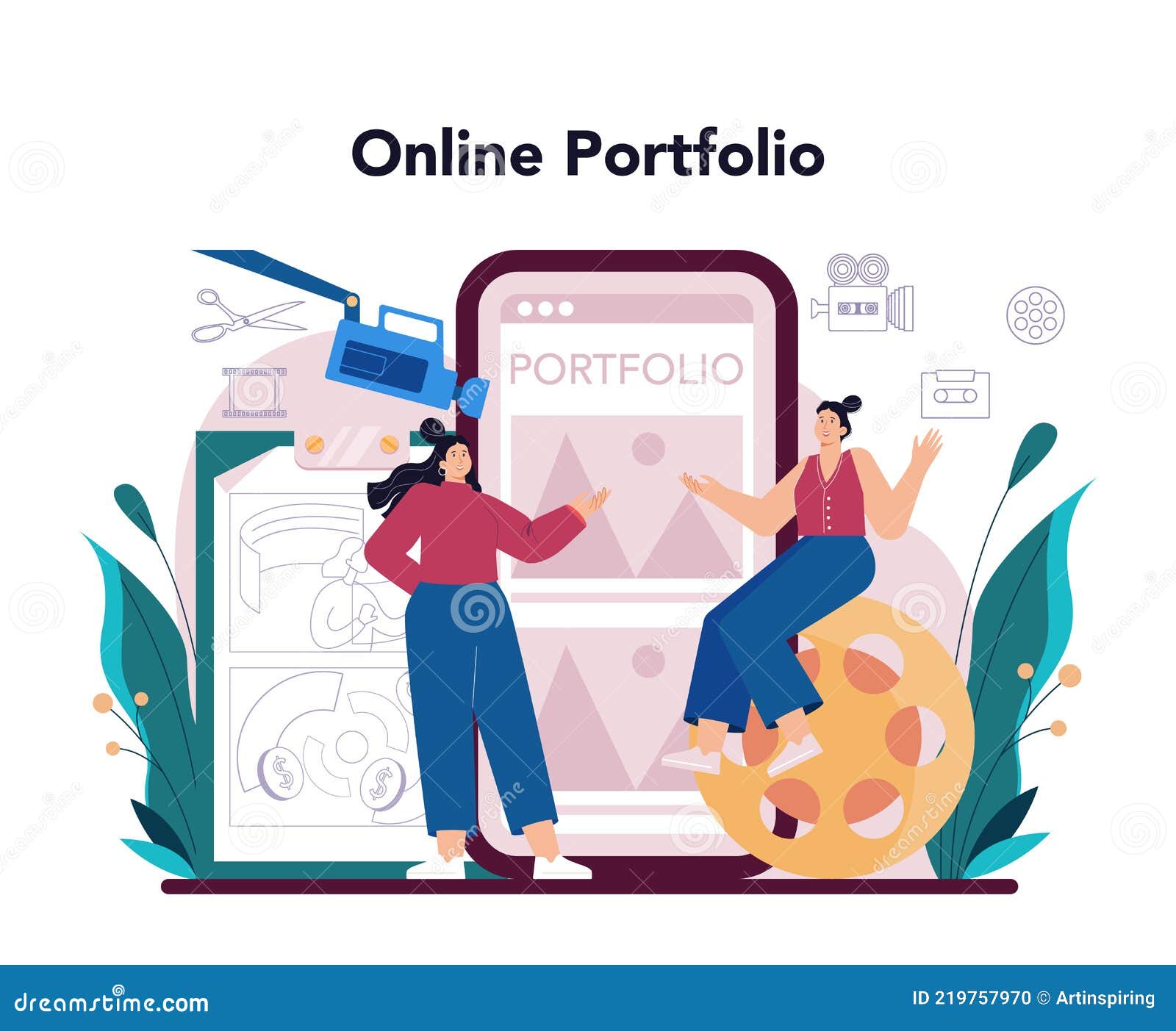 Motion or Video Designer Online Service or Platform. Artist Create Stock Vector - Illustration of cartoon, production: 219757970 Motion or Video Designer Online Service or Platform. Artist Create Stock Vector - Illustration of cartoon, production: 219757970