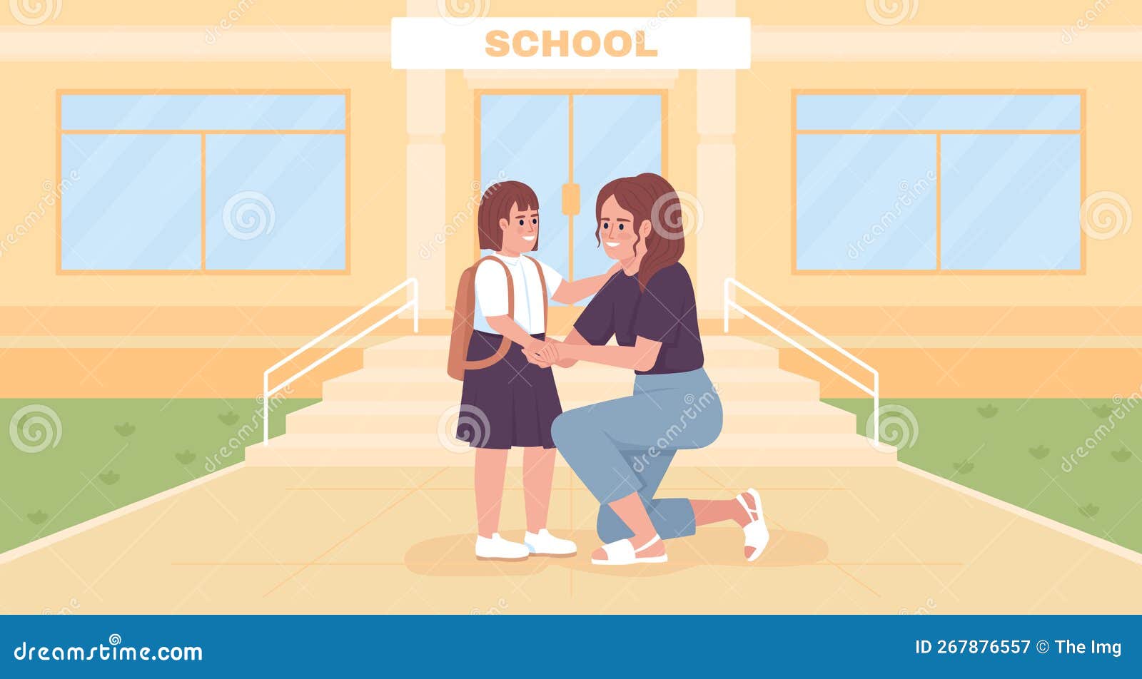 motivating first grader flat color  