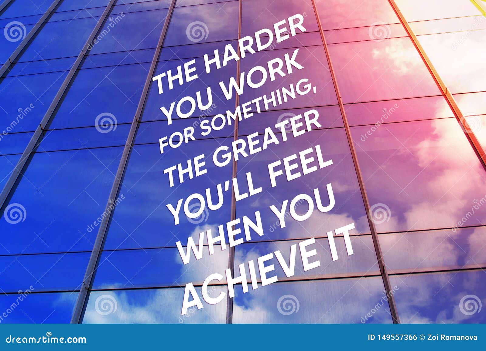 Motivation Inspirational Quotes Typographic On Photo Success Positive Poster Stock Photo Image Of Blue City 149557366