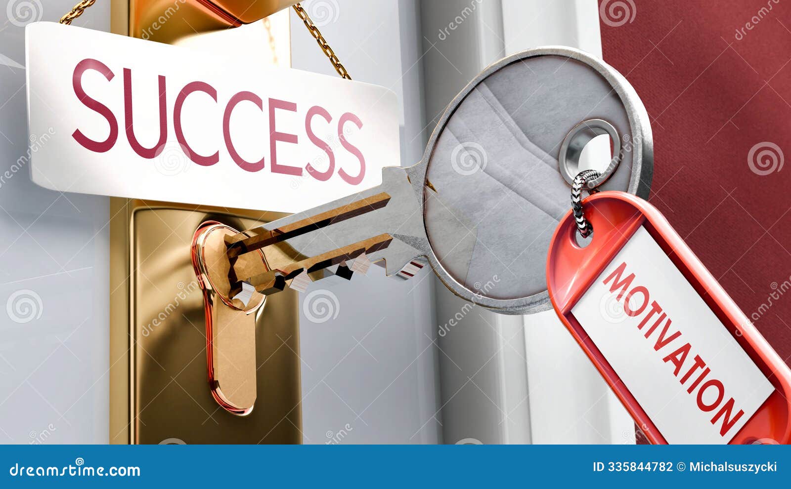 motivation leads to success - it's a key to unlock success