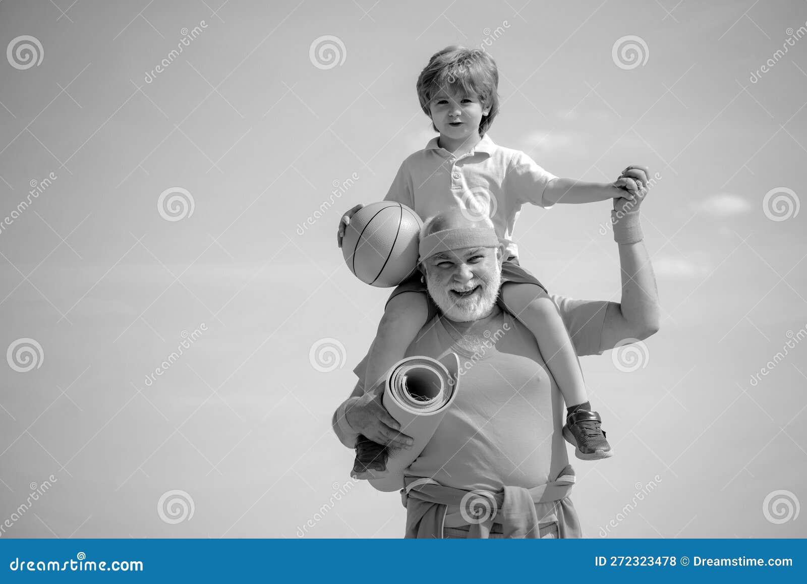 Motivation and Sport Concept. Father and Son Sporting - Family
