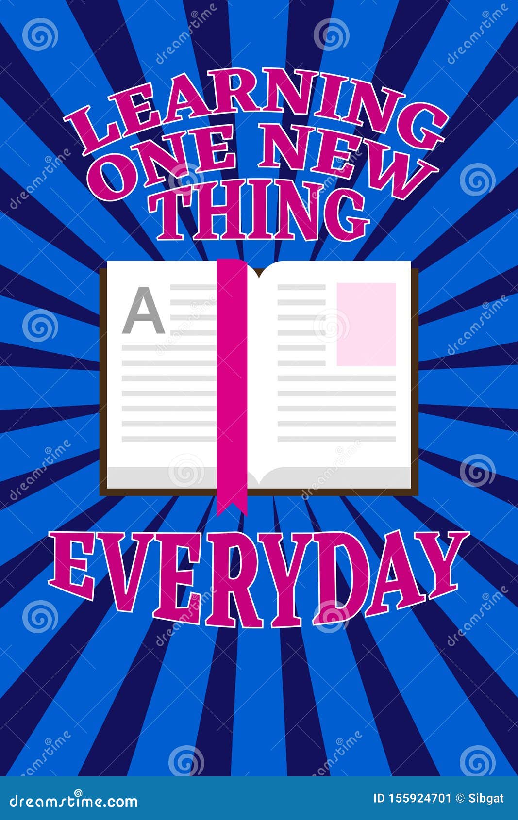 Motivational Education Poster. Learning One New Thing Everyday Stock Vector  - Illustration of everyday, study: 155924701