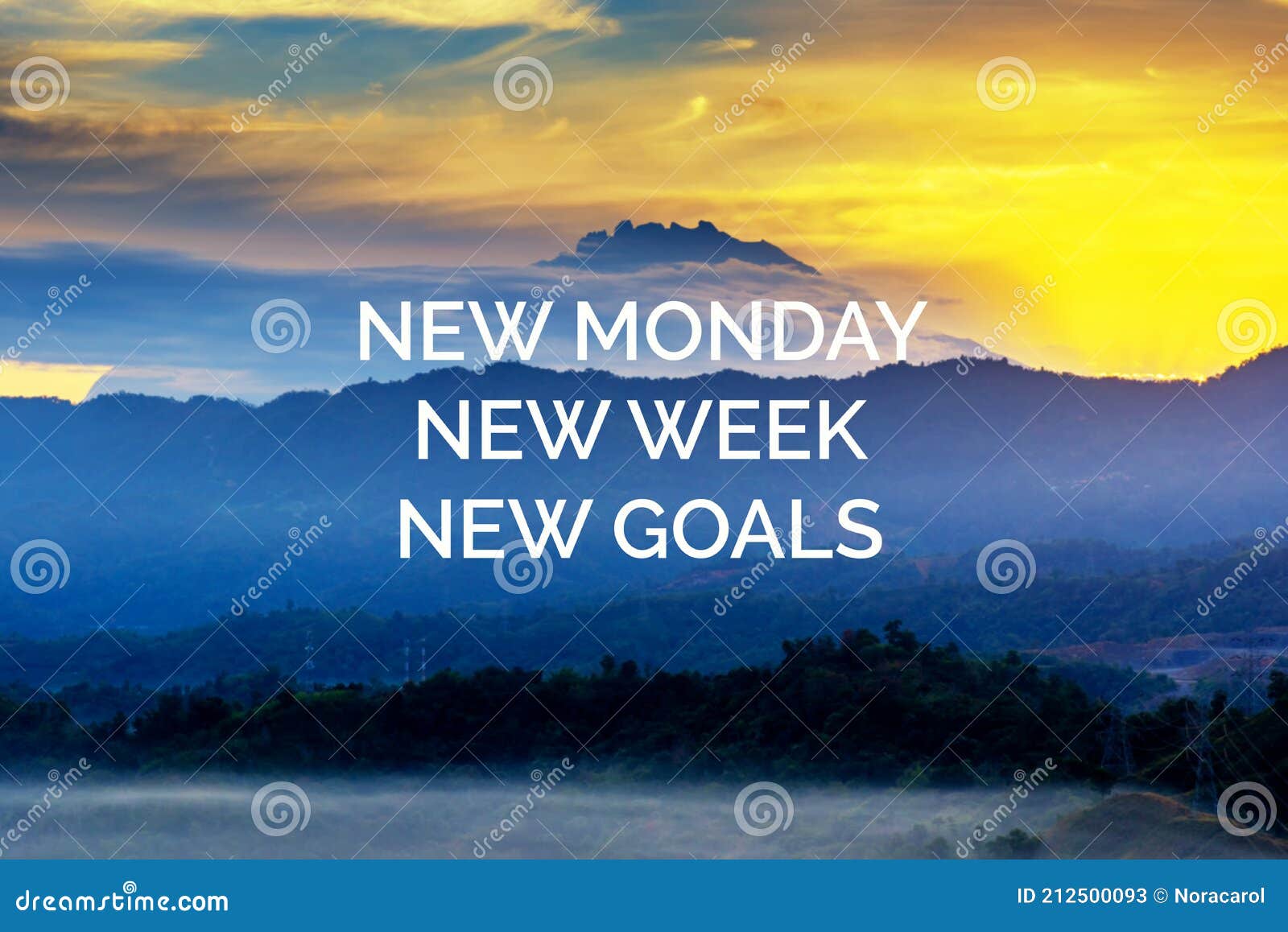 inspirational quotes - new monday, new week, new goals