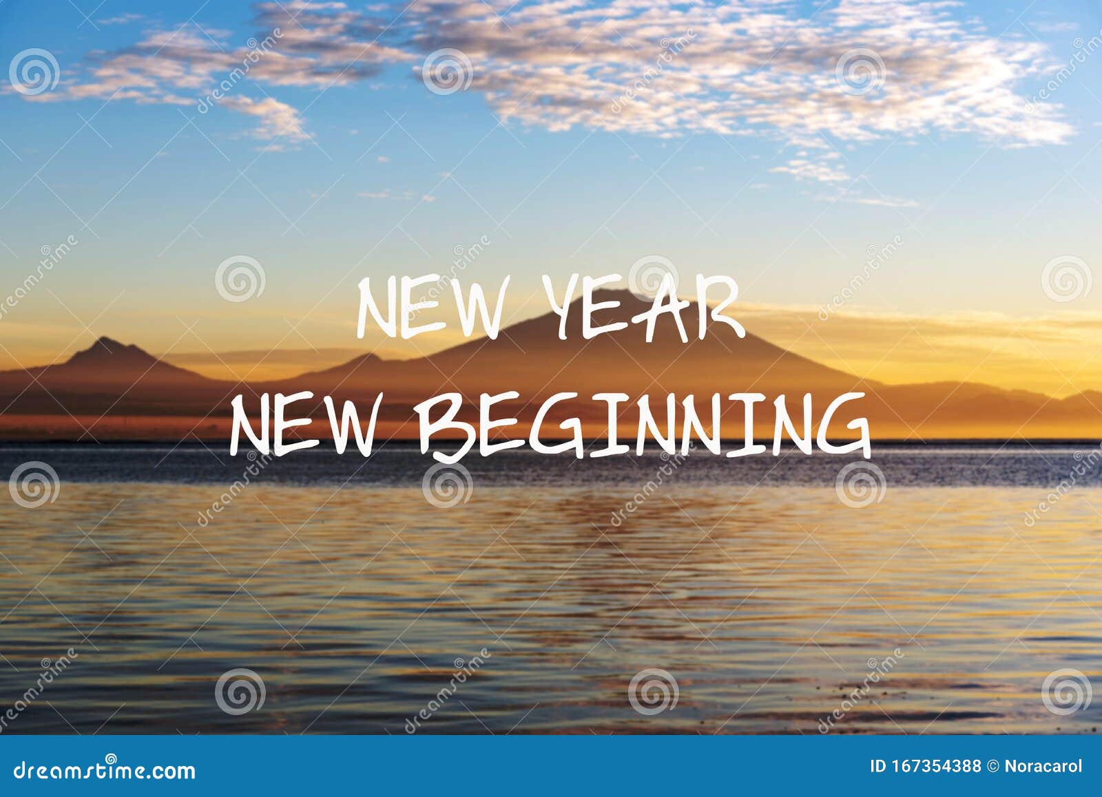 Inspirational Quotes - New Year New Beginning Stock Photo - Image of