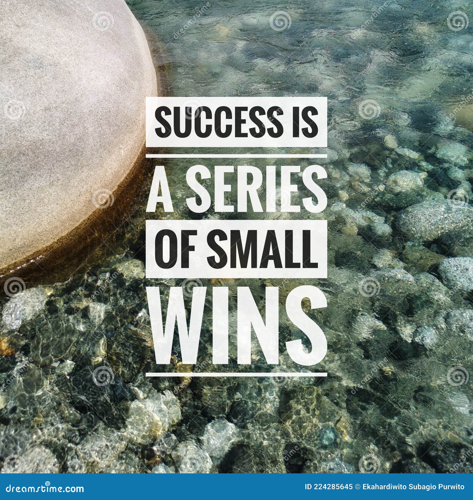 Success is a Small Series of Wins. Stock Image - Image of small, message:  224285645