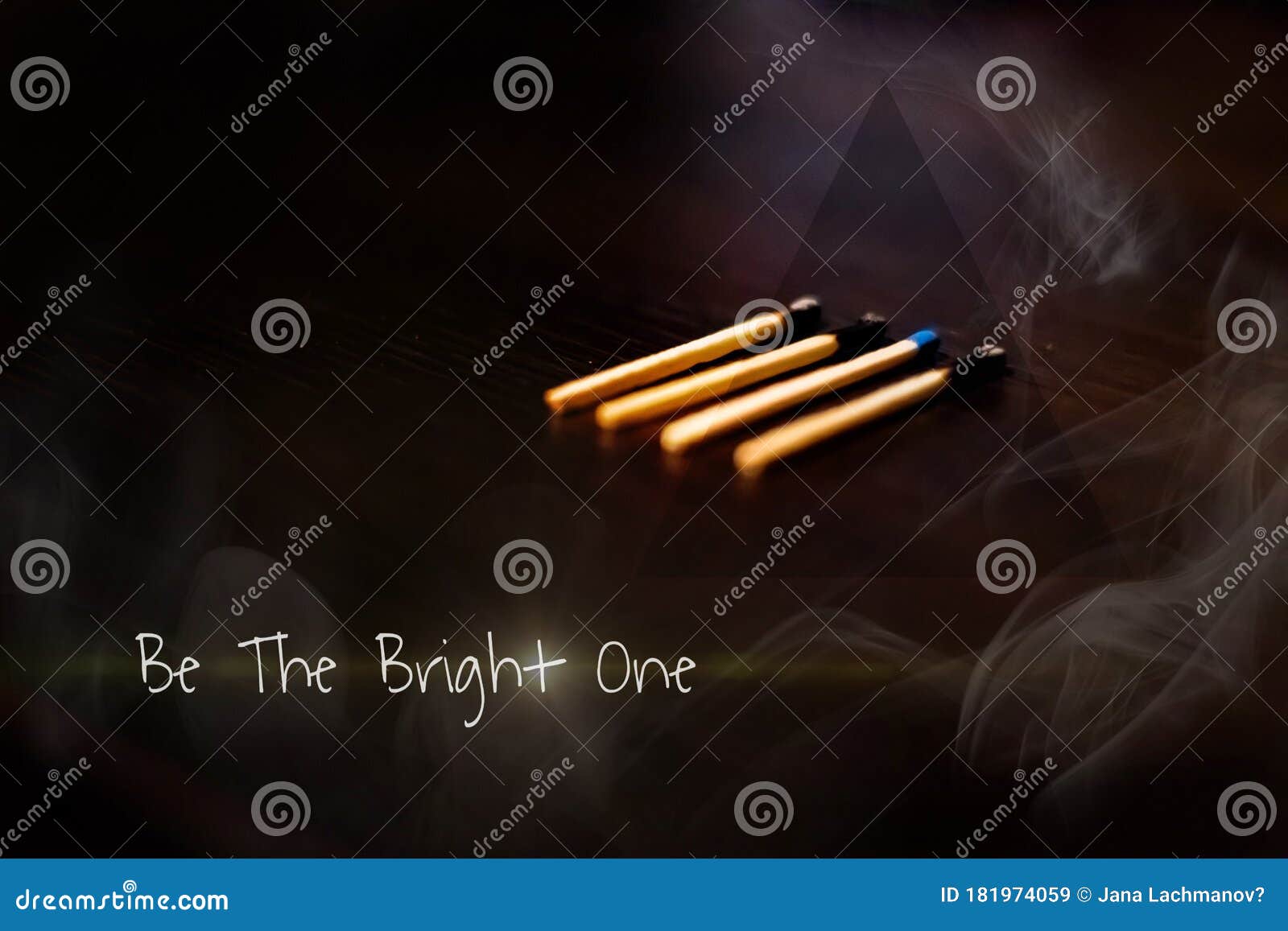 Motivational Quote with a Picture of Matches. Stock Image Image of