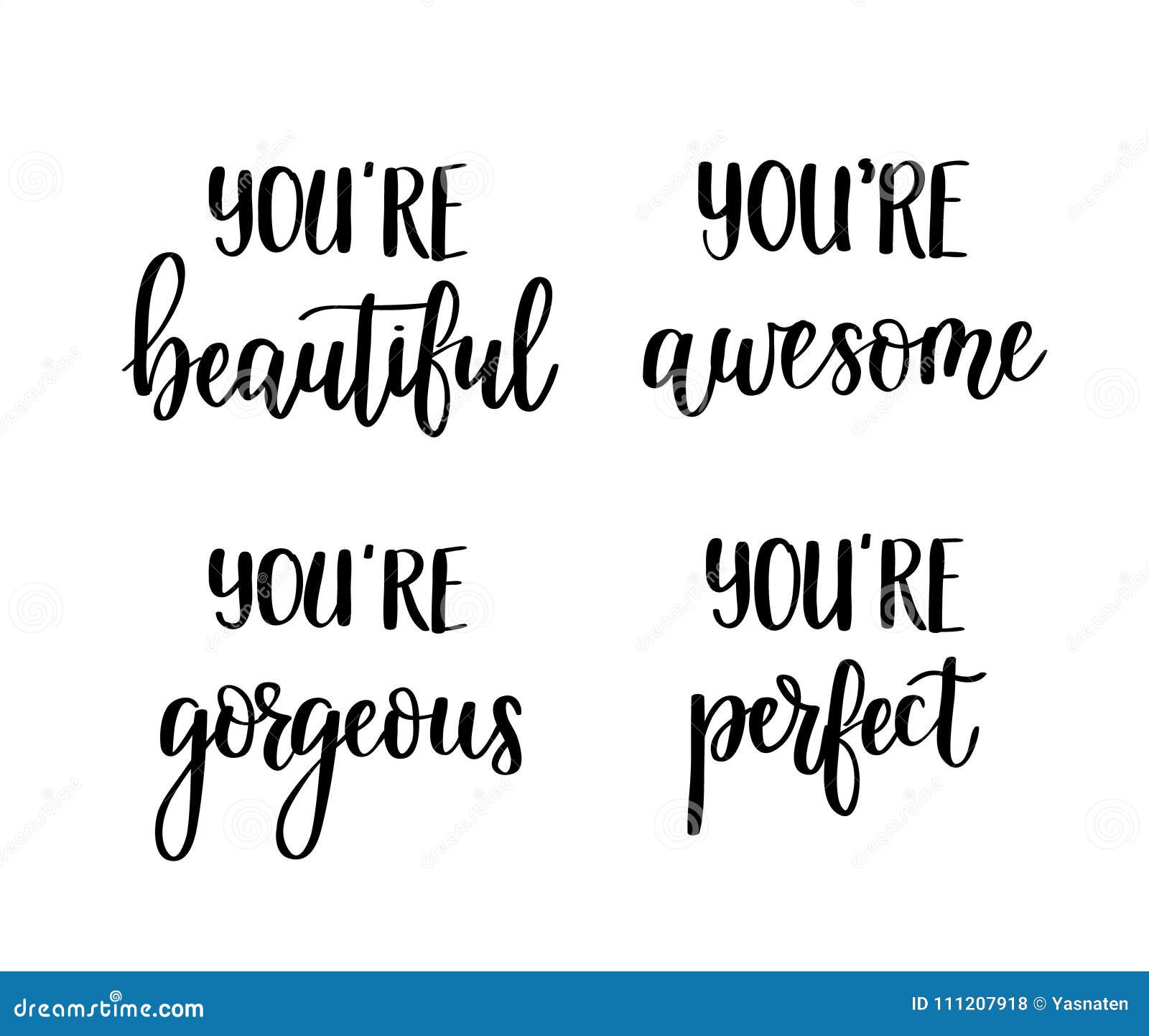 Motivational Vector Lettering Quotes You Are Awesome Perfect