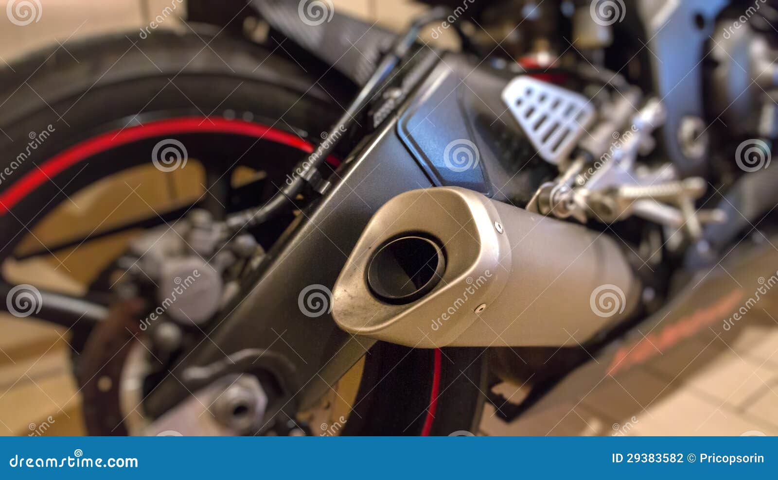 Moto Exhaust stock photo. Image of motorbike, throttle 29383582