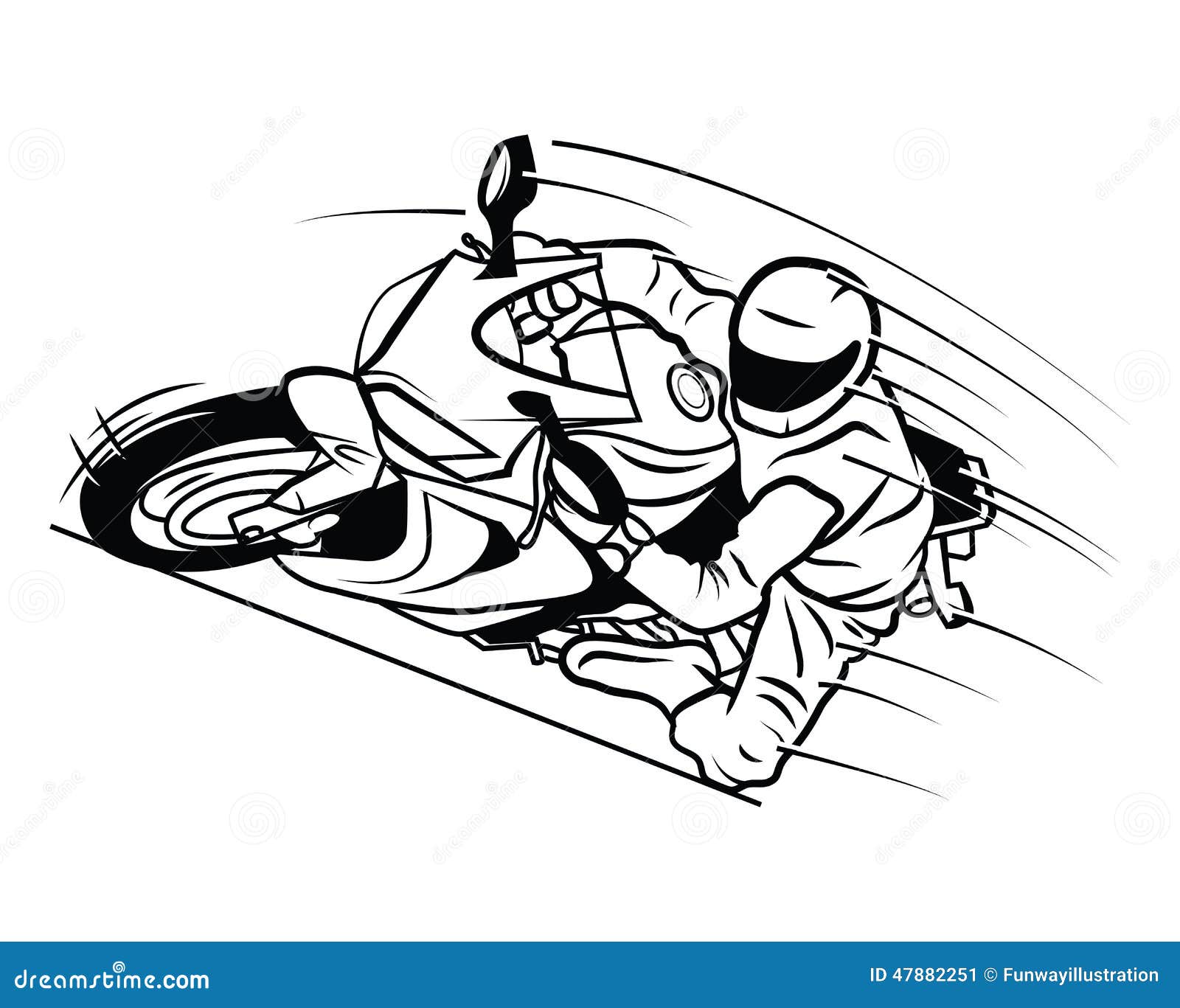 Moto Race Stock Vector Illustration Of Helmet Road 47882251