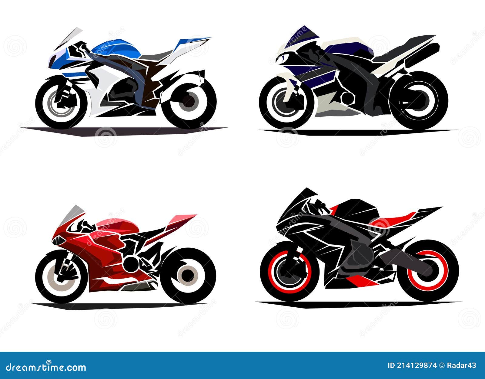 Moto Sport Moto Dibujo Técnico. Icono Vectorial Ilustración del Vector -  Ilustración de transporte, piezas: 214129874