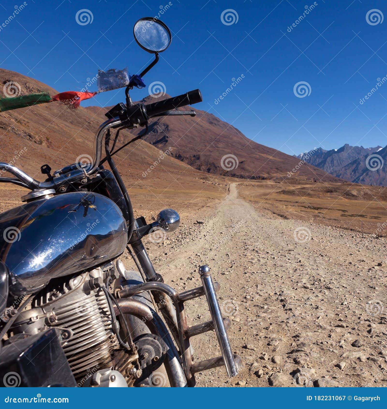 Moto travel in India. stock image. Image of himalaya - 182231067