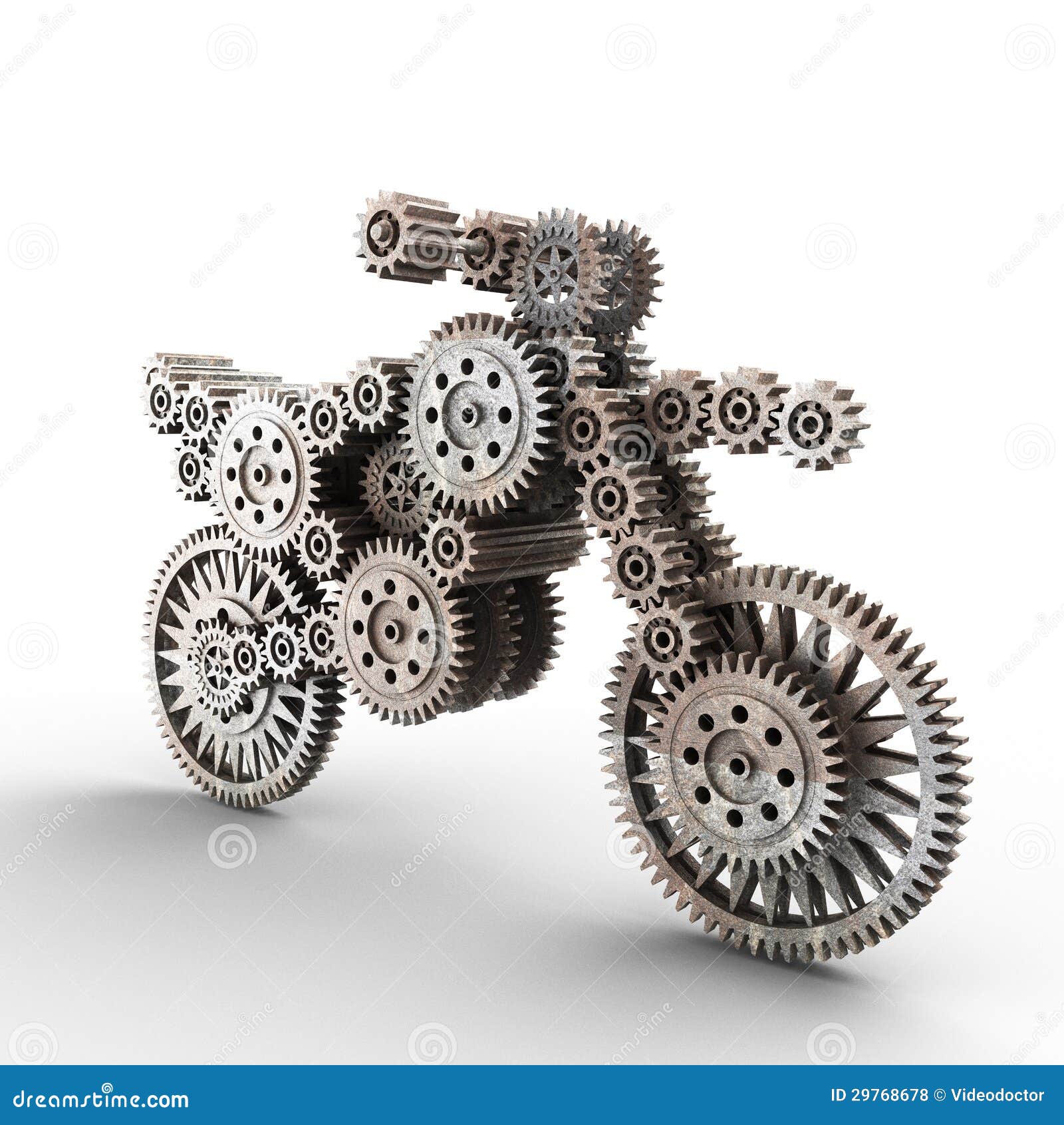motobike made of gears