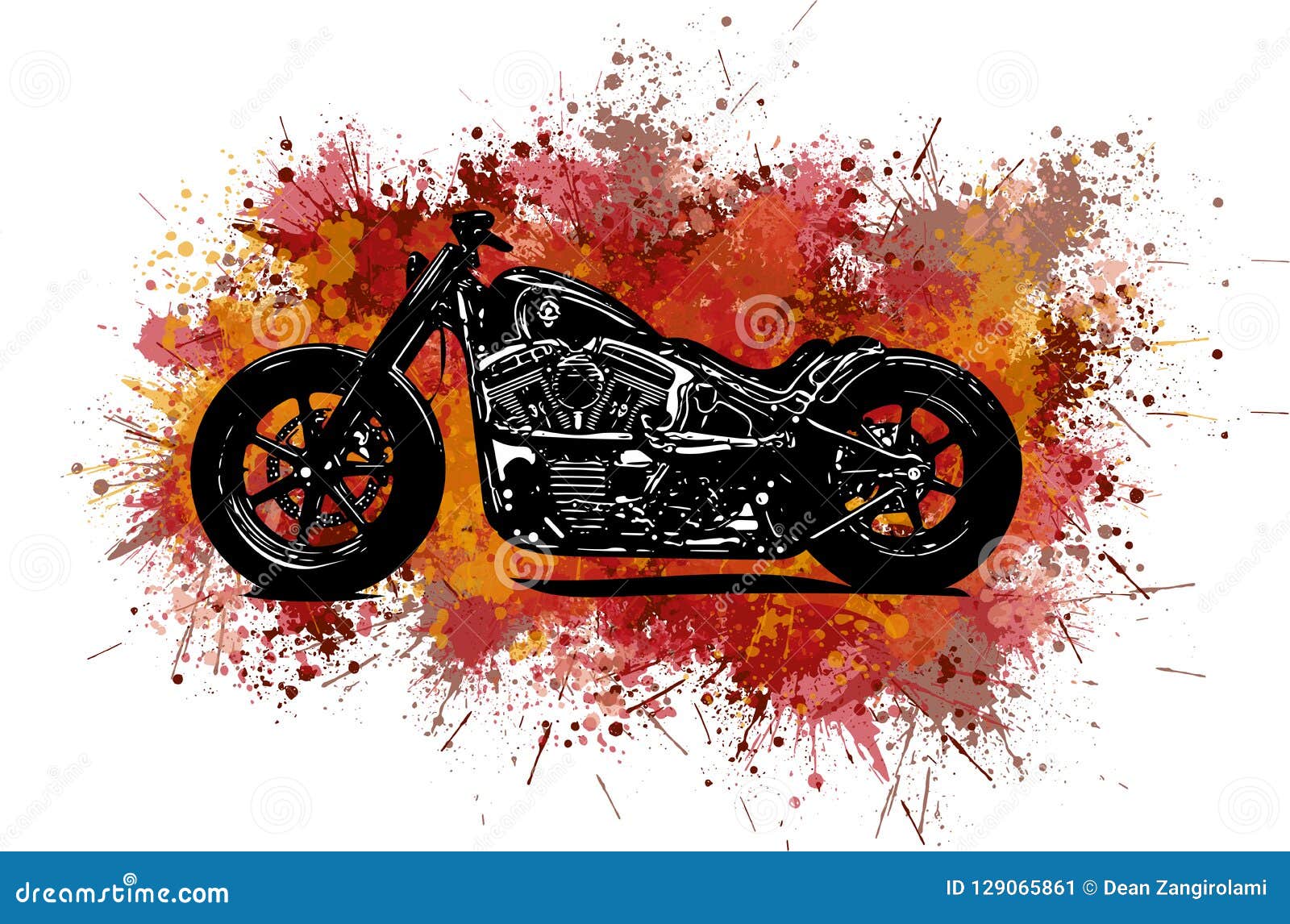 Vector De Moto PNG , Vetor De Moto, Motocicleta Pintada à Mão