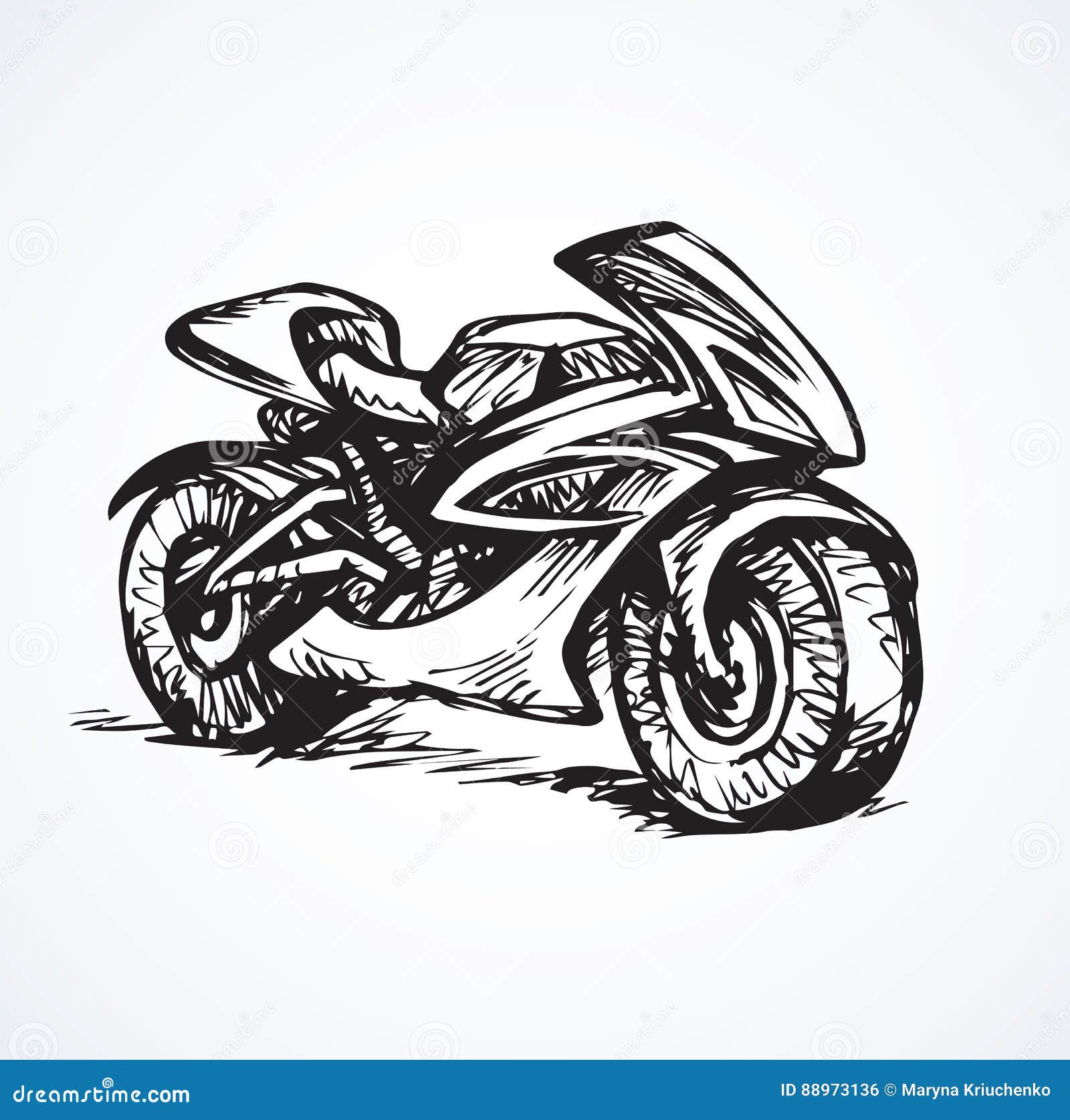 Motorbiker estilizado ilustração stock. Ilustração de motocicleta