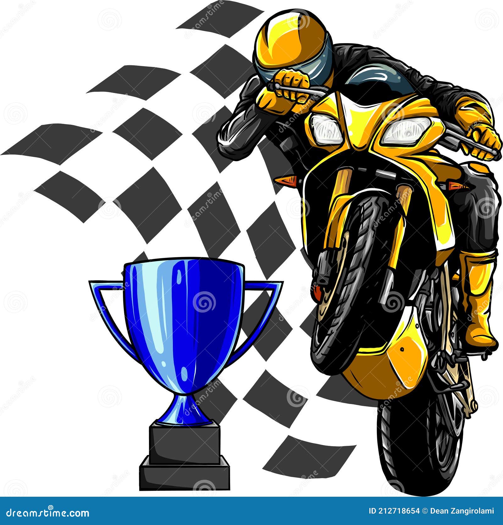 Desenho da competição de moto