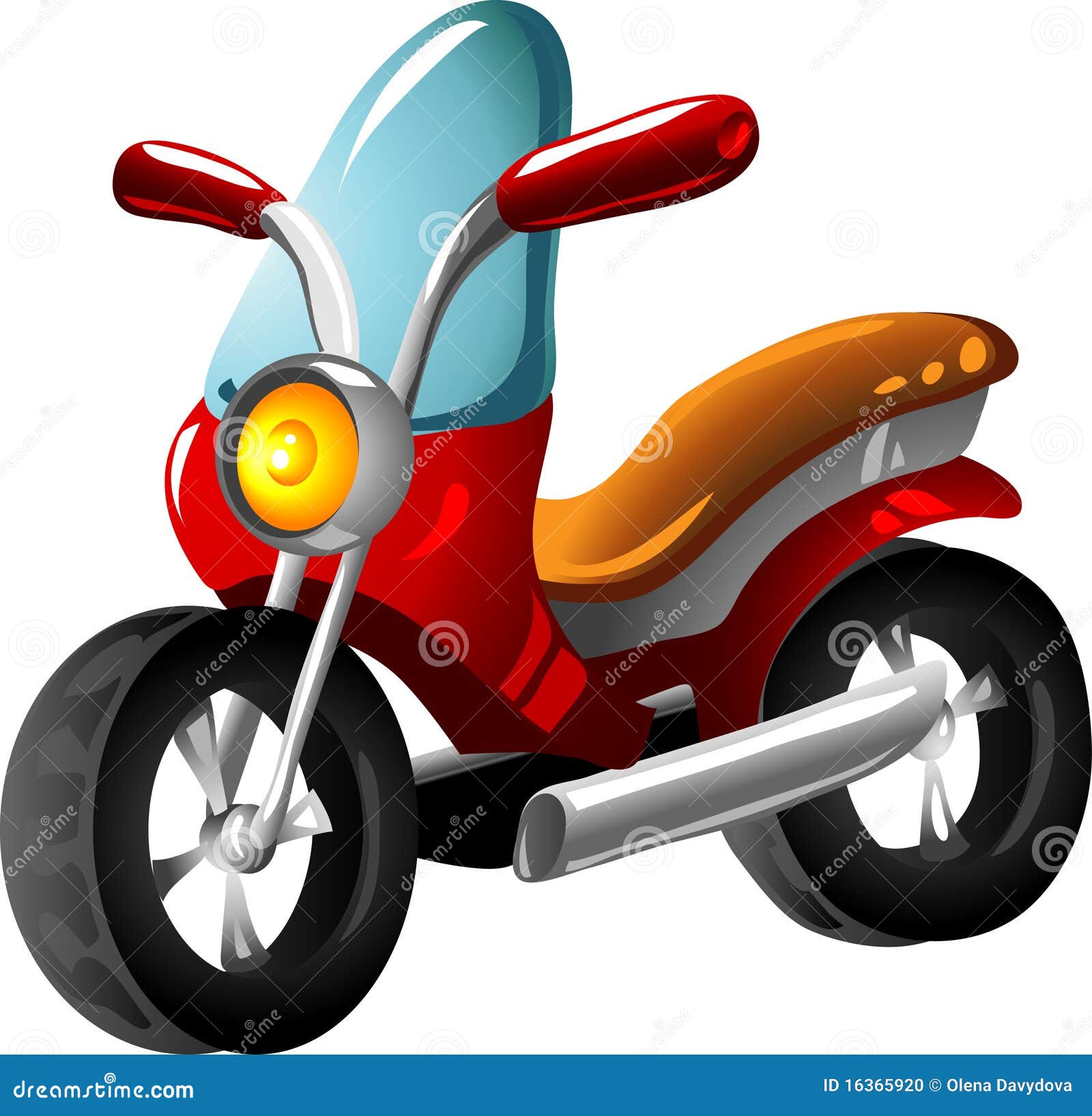 Motocicleta bonito desenhos animados imagem vetorial de rubynurbaidi©  167012786