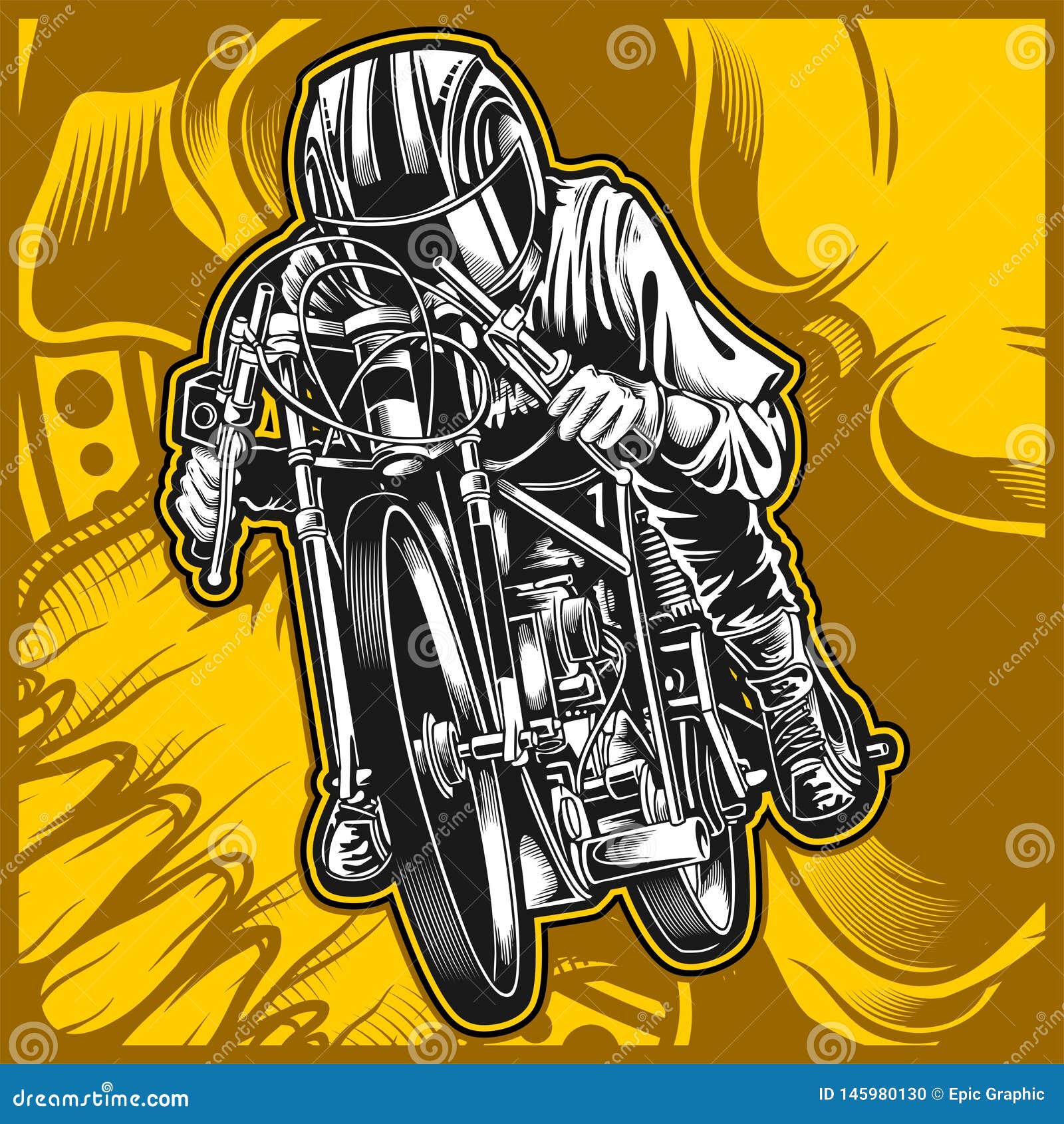 desenho dos motociclistas isolados desenhado à mão 1330830 Vetor no Vecteezy