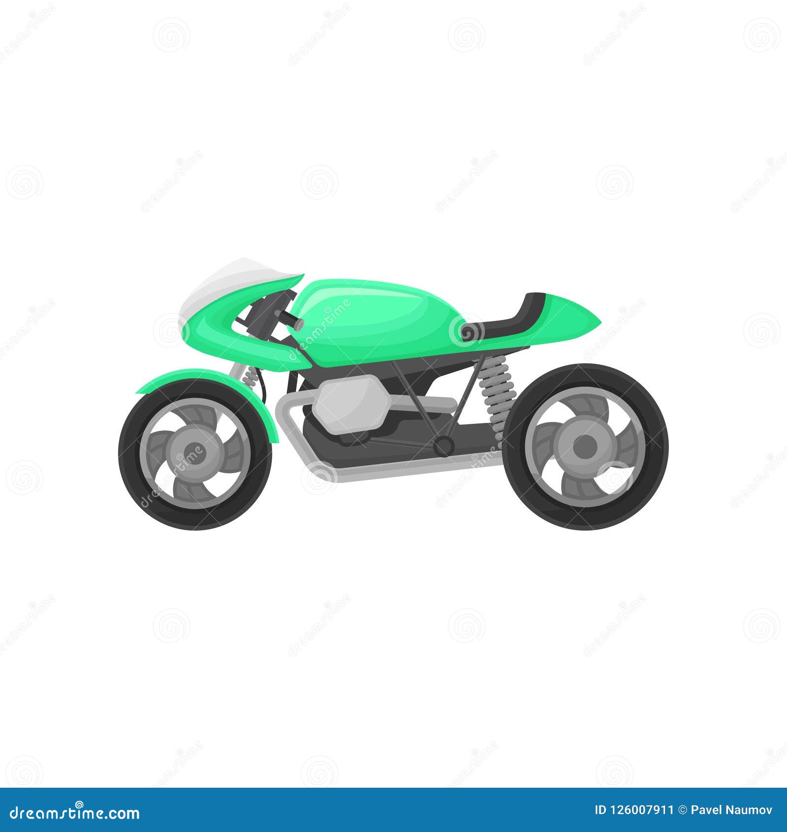Motocicleta Verde-clara Bicicleta Moderna Do Esporte Veículo Motorizado De  Duas Rodas Elemento Liso Do Vetor Para O Jogo Ou O Car Ilustração do Vetor  - Ilustração de esporte, assento: 126007911