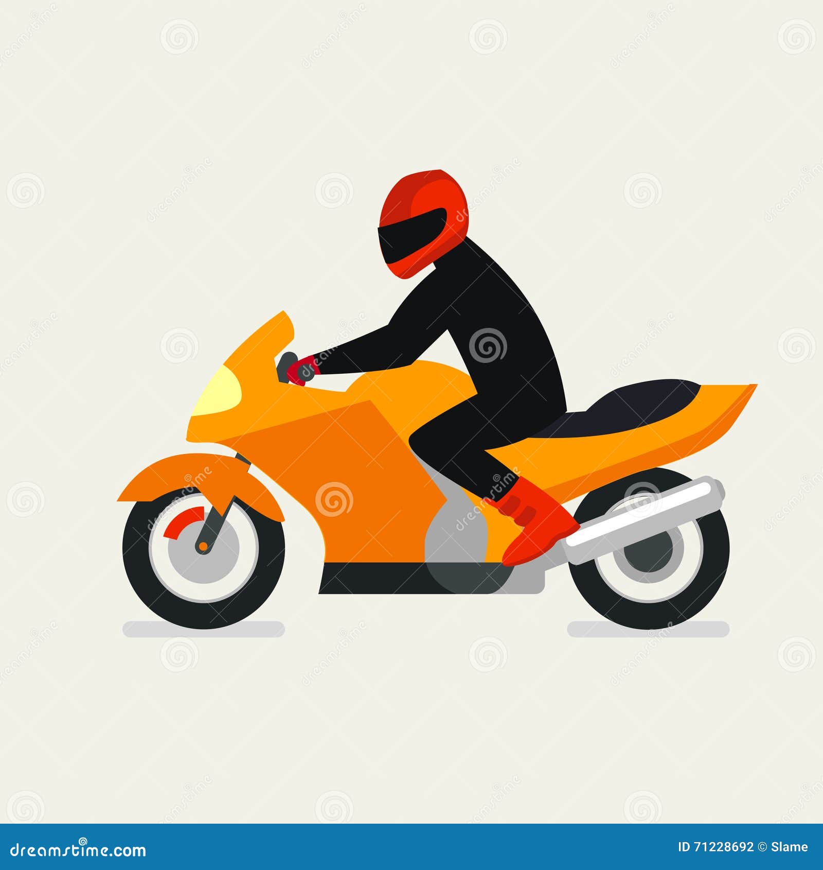 Motorbiker estilizado ilustração stock. Ilustração de motocicleta