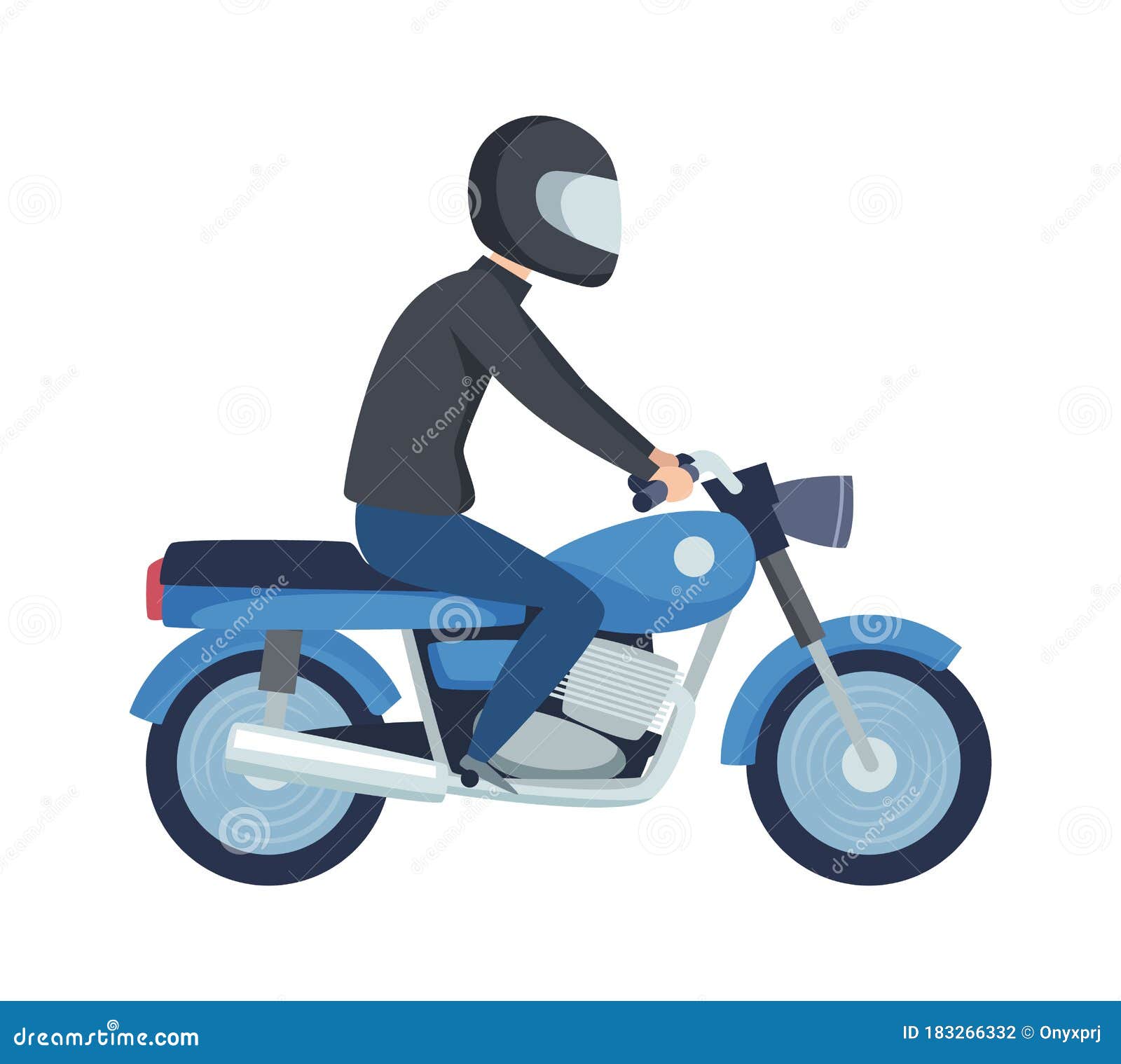 Vetores de Motoqueiro Anda De Moto Moto O Conceito De Transporte Ilustração  Em Vetor Dos Desenhos Animados e mais imagens de Macho - iStock