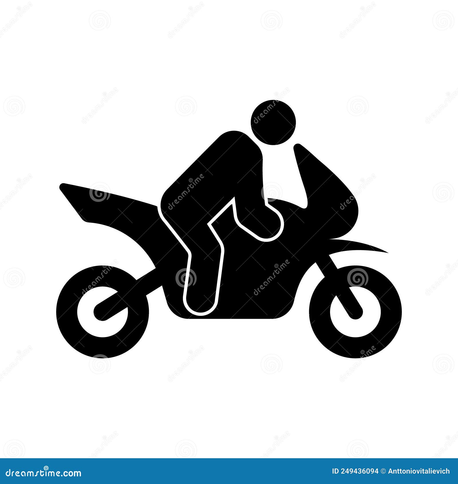 Ícone de moto de corrida moto dos desenhos animados moto esporte