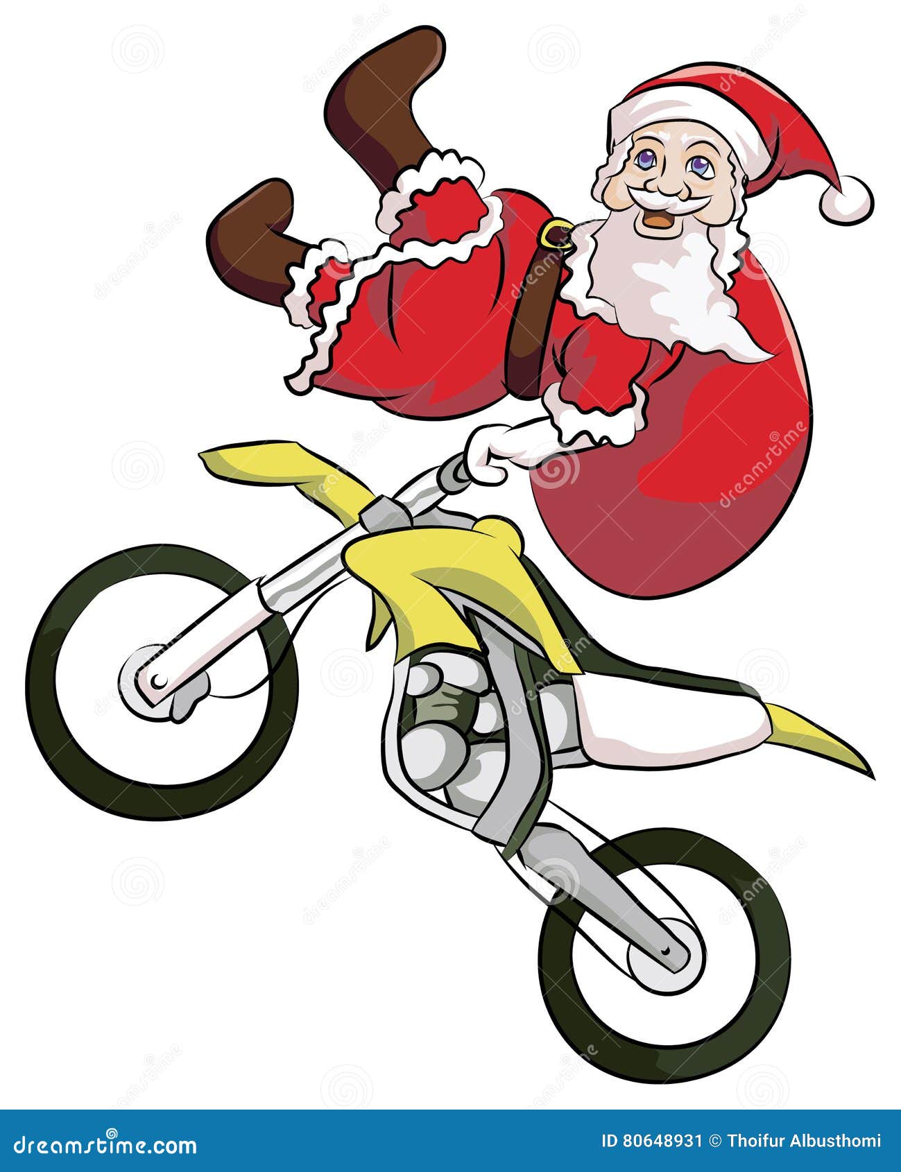 Buon Natale Freestyle Download.Motocross Di Estremo Del Babbo Natale Illustrazione Di Stock Illustrazione Di Salto Alto 80648931