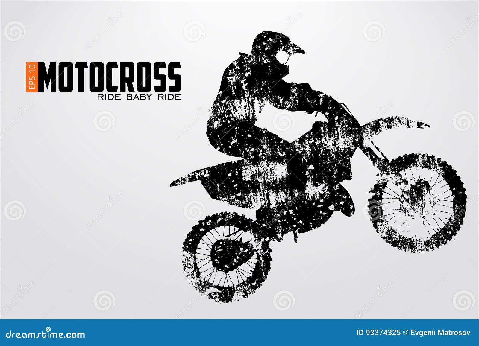 Premium Vector  Silhouettes rider participates motocross championship on  white background