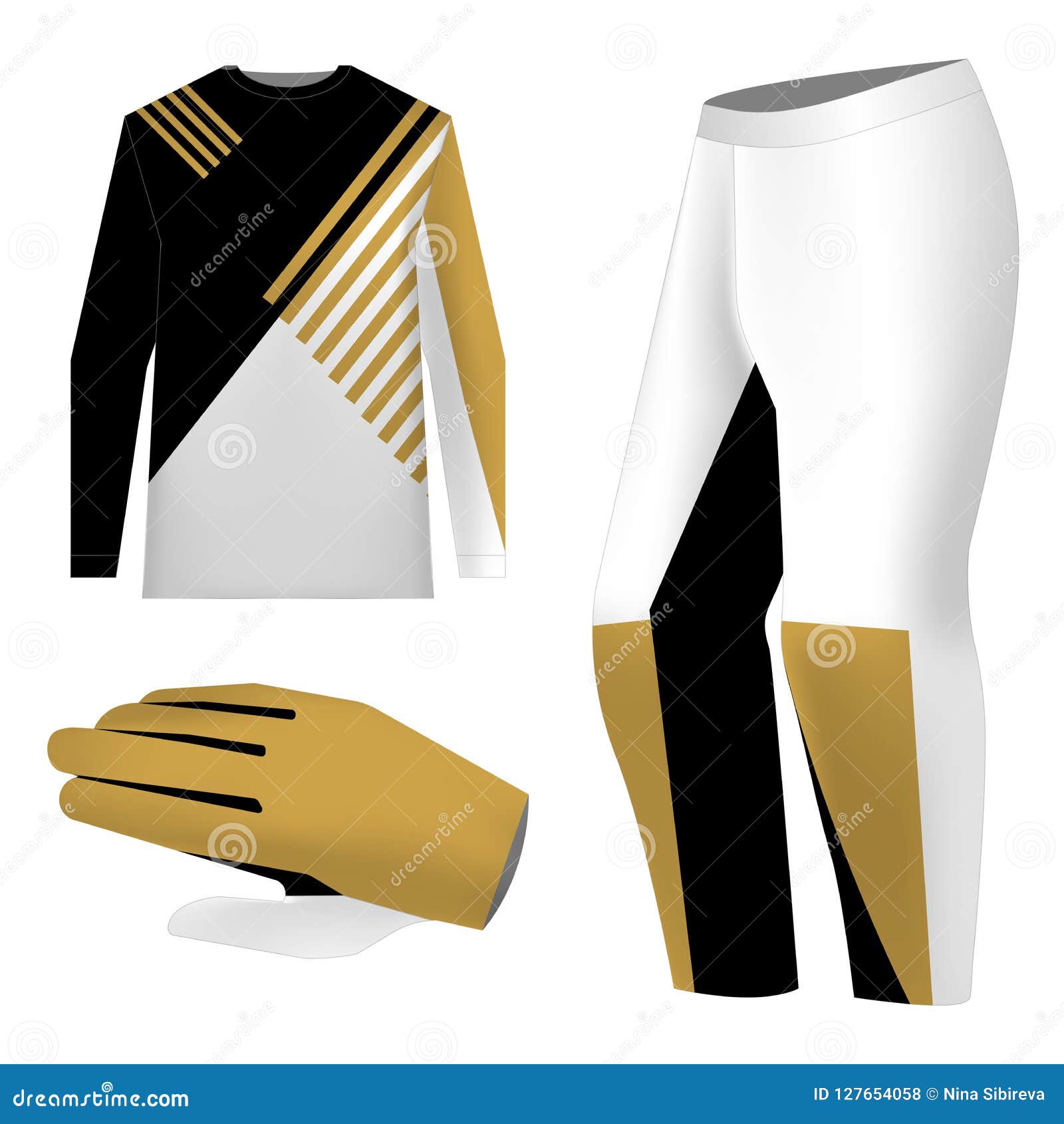 Download Motocross kit templates stock vector. Illustration of cycling - 127654058