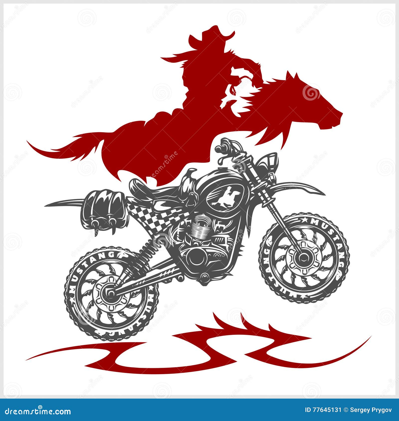 Motocross Wing Vector Illustration Stock Illustration - Download