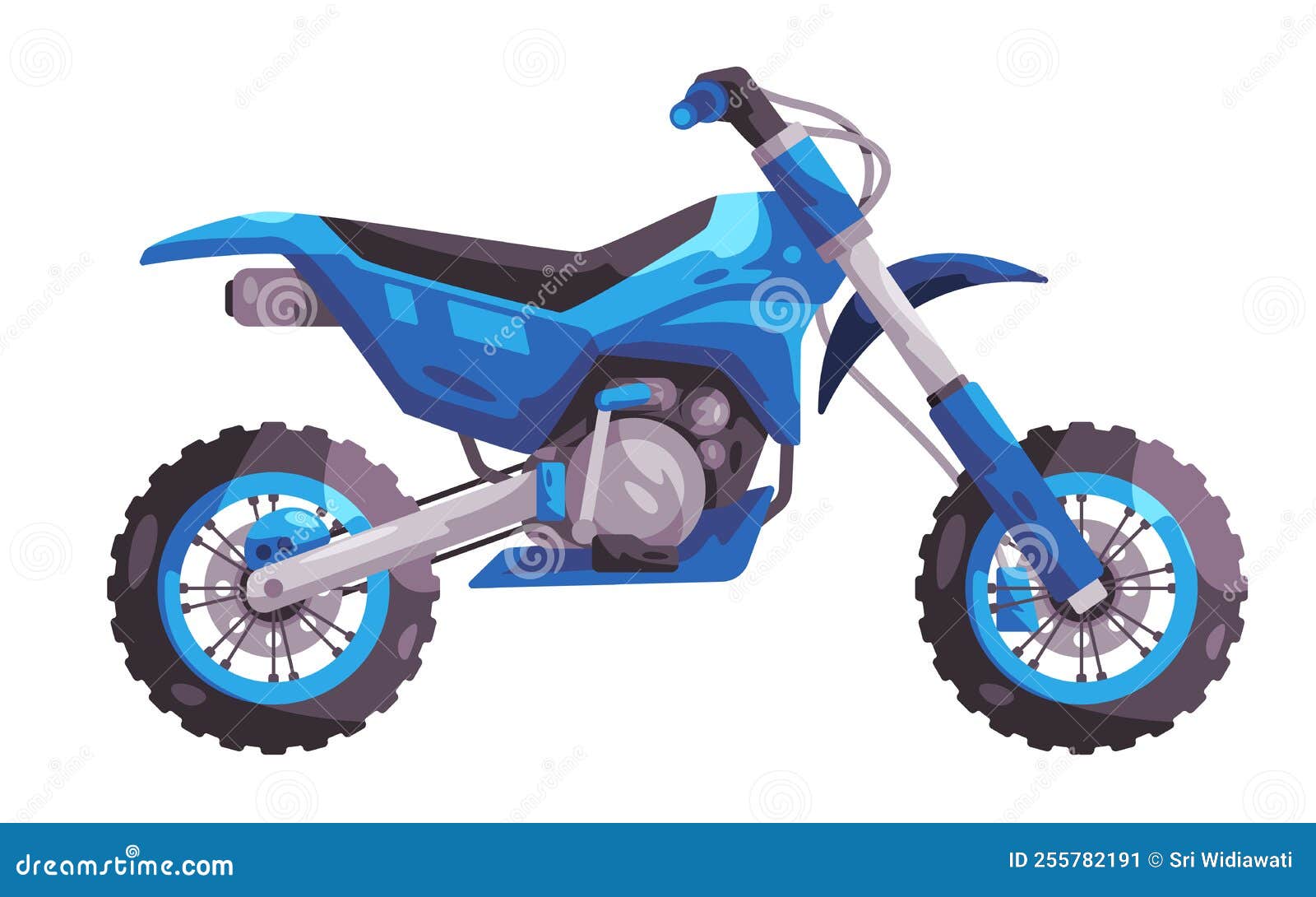 Moto esporte de corrida azul em vetor