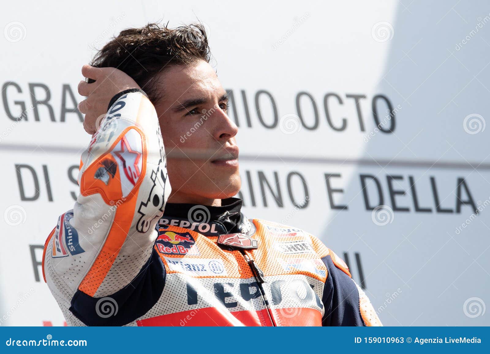 Motogp世界锦标赛圣马力诺和里米尼的里维埃拉的motogp热身赛编辑类库存照片 图片包括有