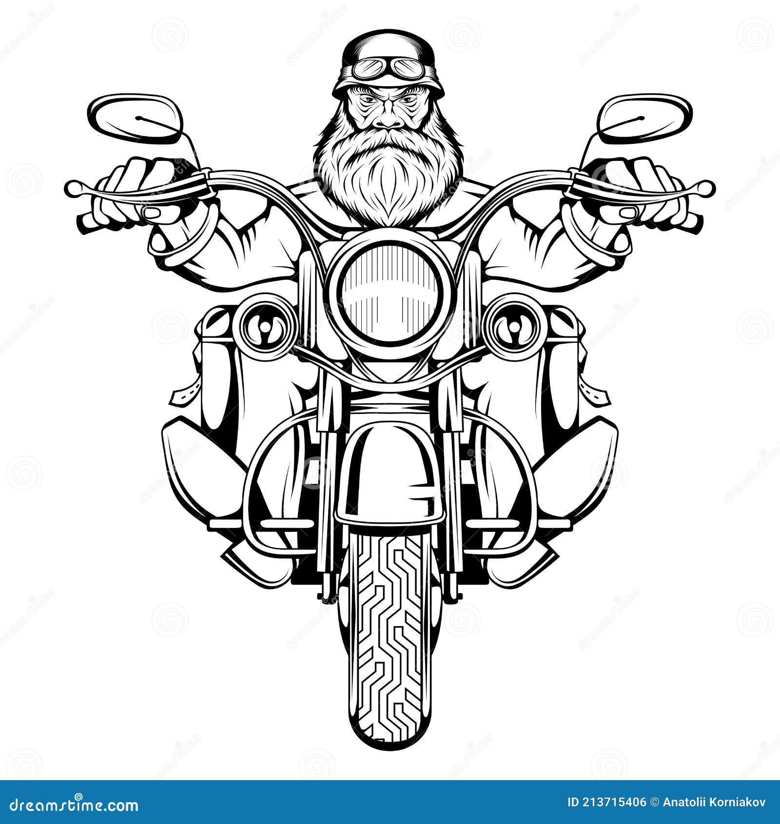 Motoqueiro Sentado Numa Bicicleta. Ilustração do Vetor - Ilustração de  etiqueta, homem: 213715406