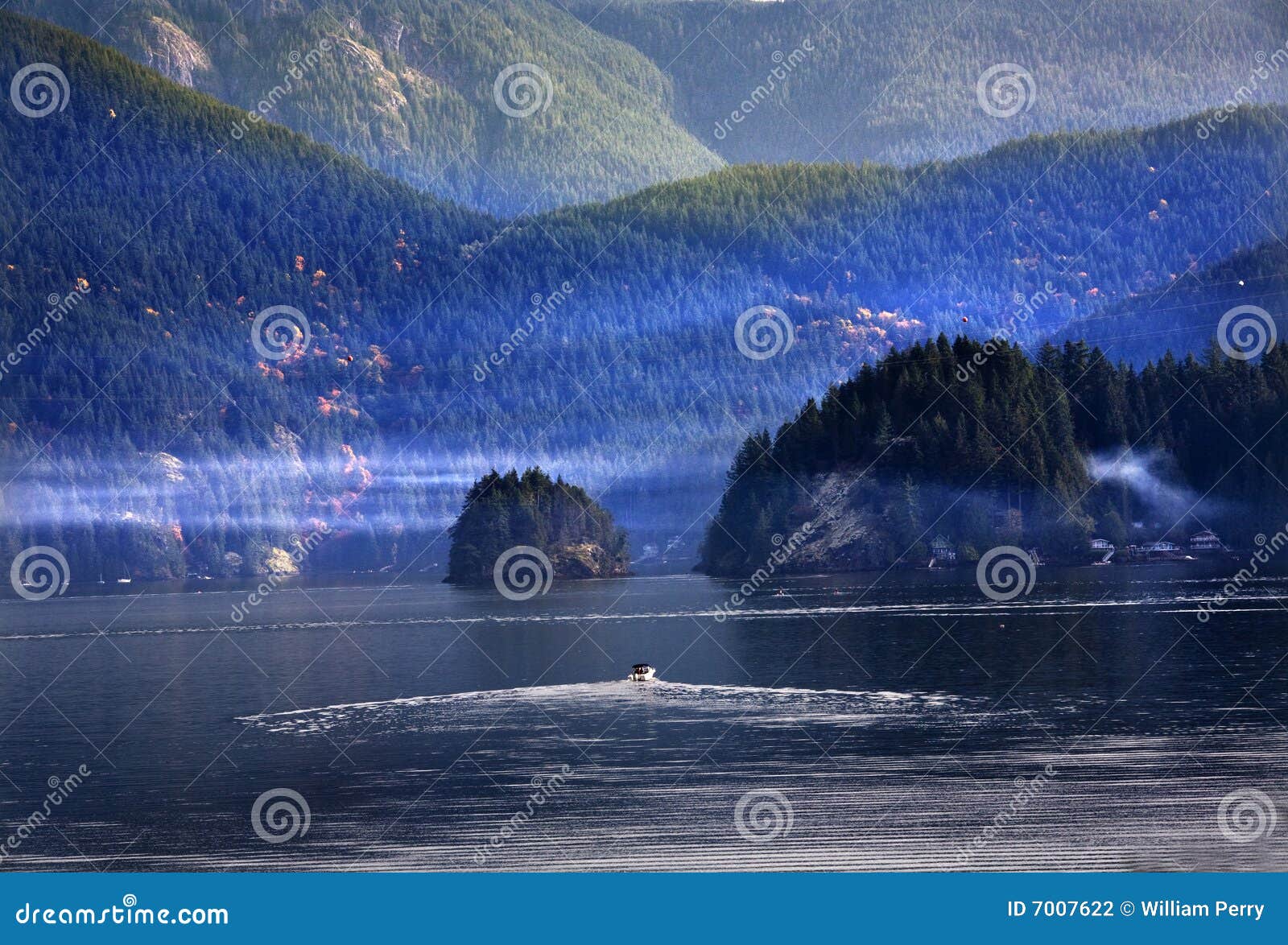 Motor Boat Deep Cove Harbor Vancouver BC Canada Stock Photo Image of