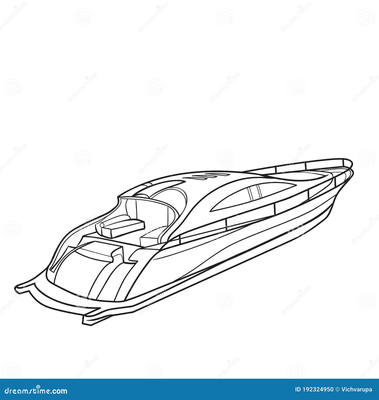 How to Draw a Boat: Speed Boat on Water 