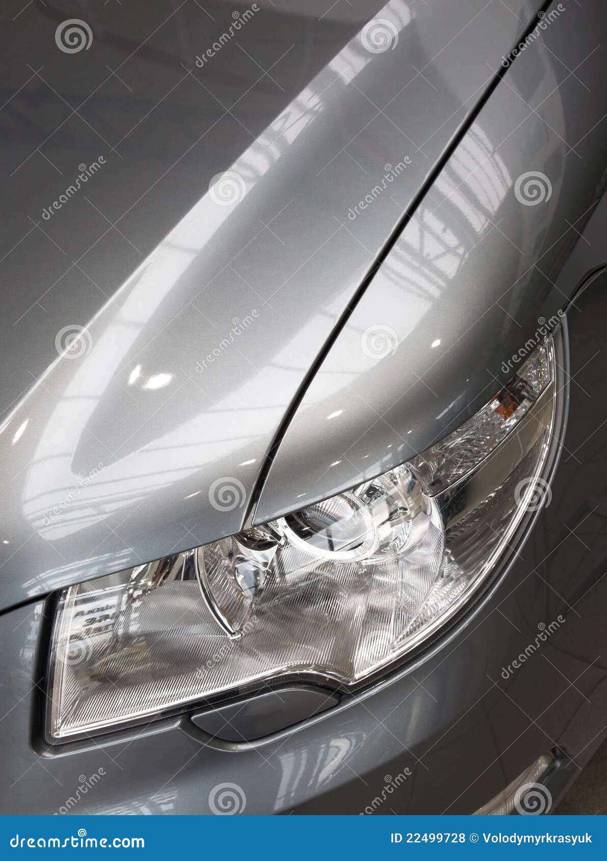 Motorcar Headlight And Grate Of Radiator Stock Photo Image of drive
