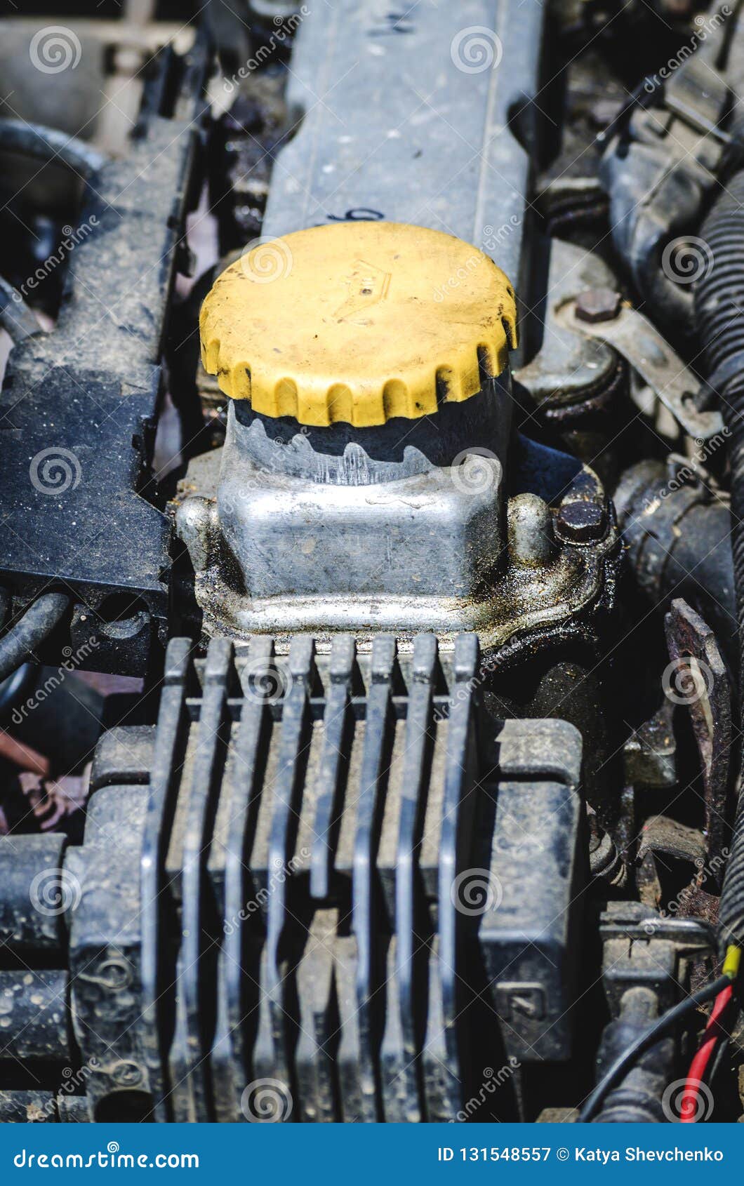 Motor in the car stock image. Image of pump, engine 131548557
