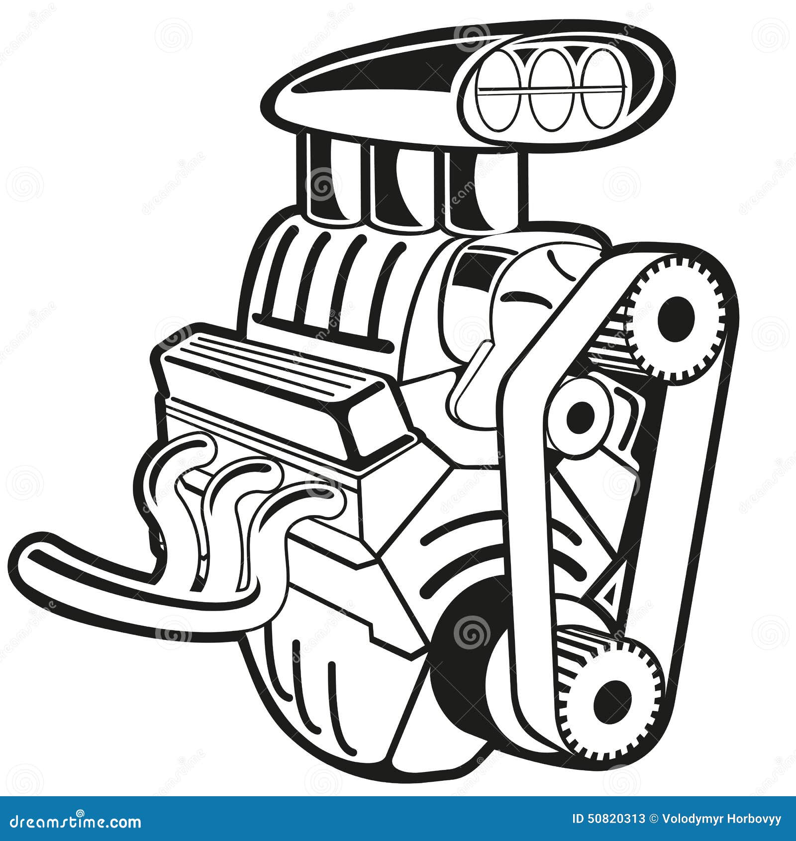 Carro Motor Turbo Símbolo Conceito Desenho Animado Ilustração Vetor  vetor(es) de stock de ©Simplyamazing 441557874