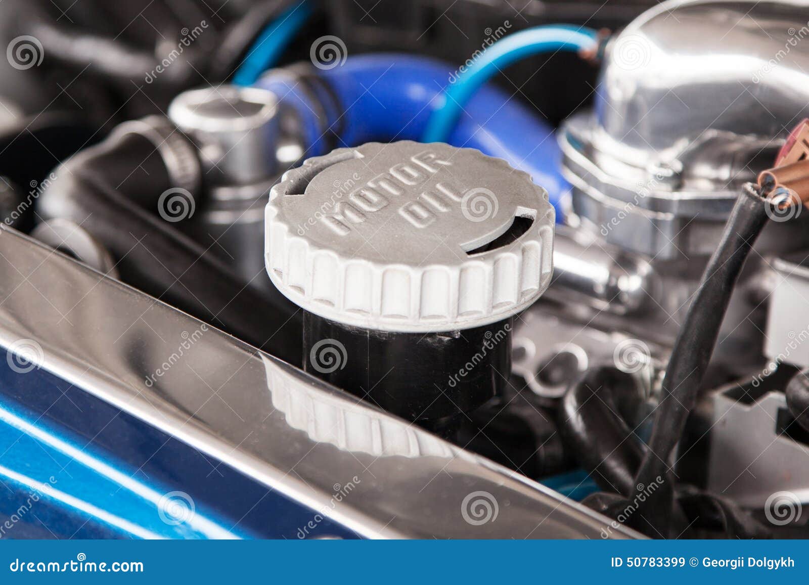 Motor Oil Cap Under the Hood of a Car Stock Image Image of mechanic