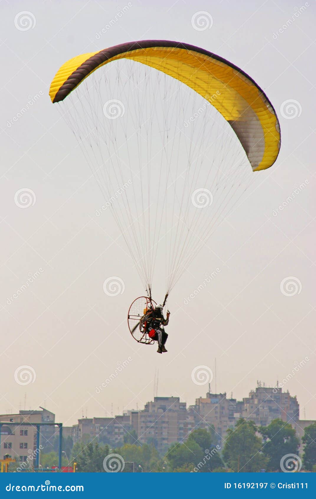 motor parachute royalty free stock photography - image